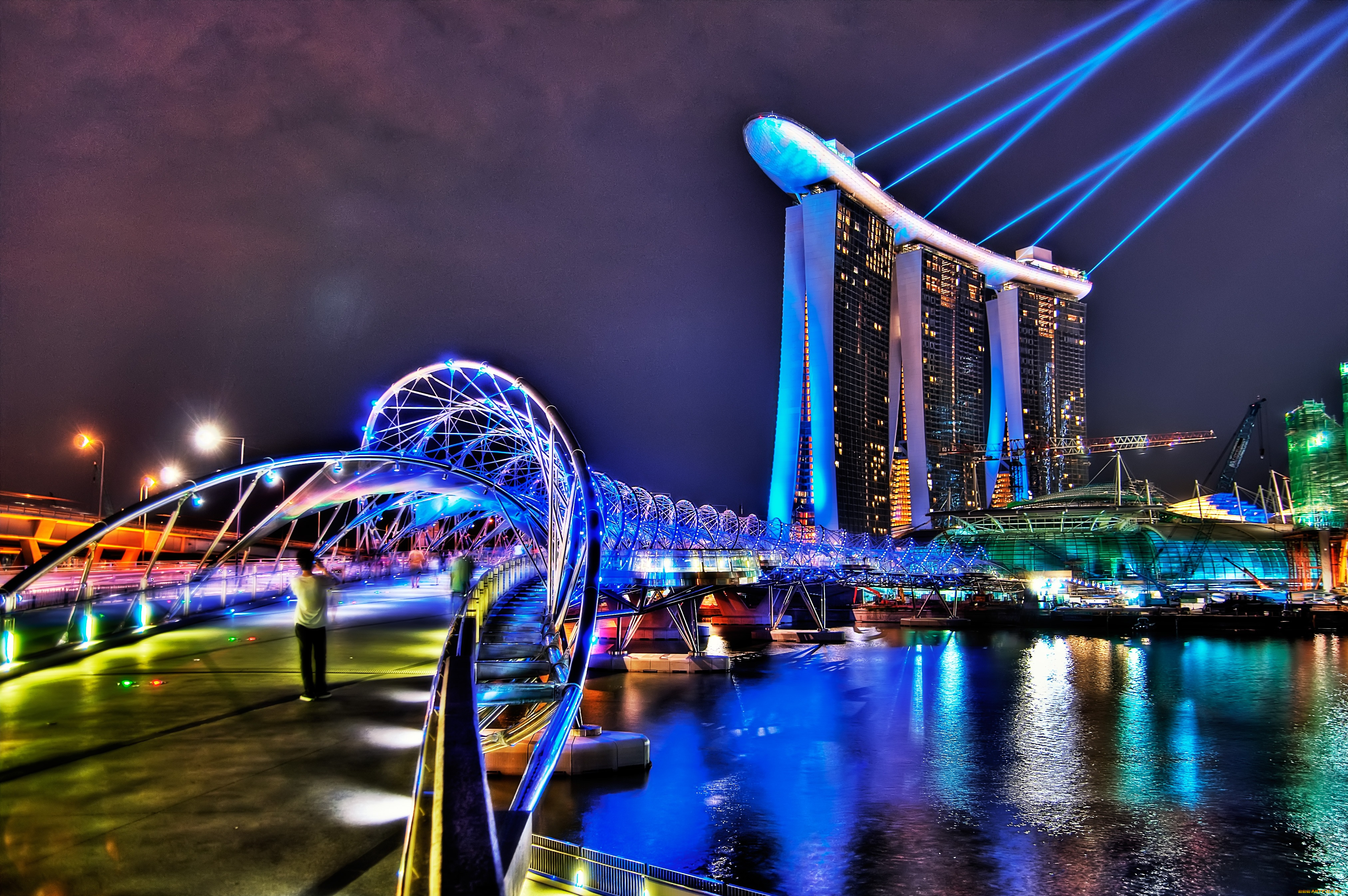 сингапур, города, hdr