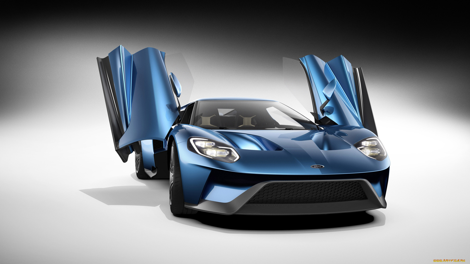 автомобили, ford, gt, сoncept, синий, 2015