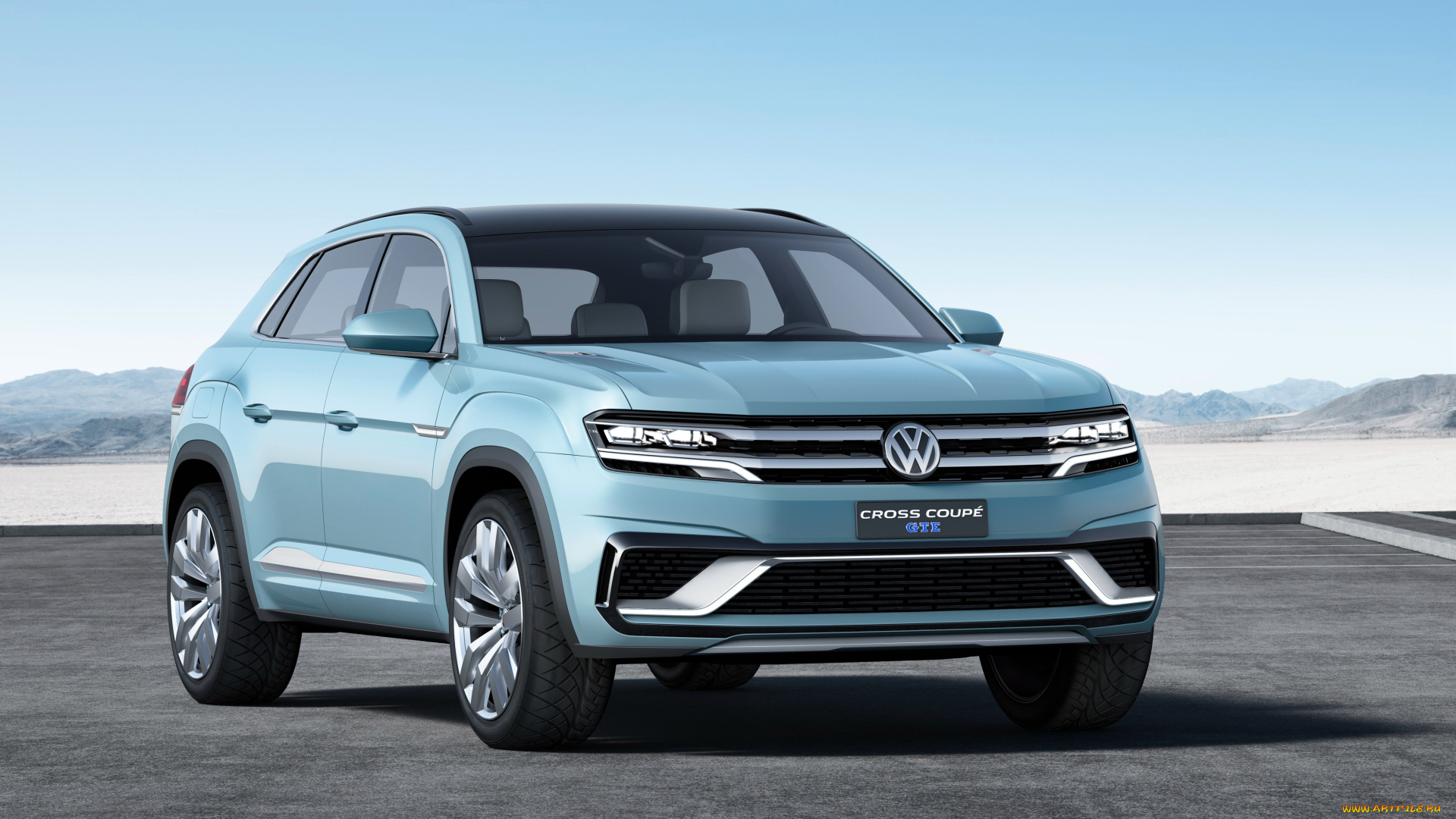 автомобили, volkswagen, серый, 2015г, concept, gte, coupе, cross