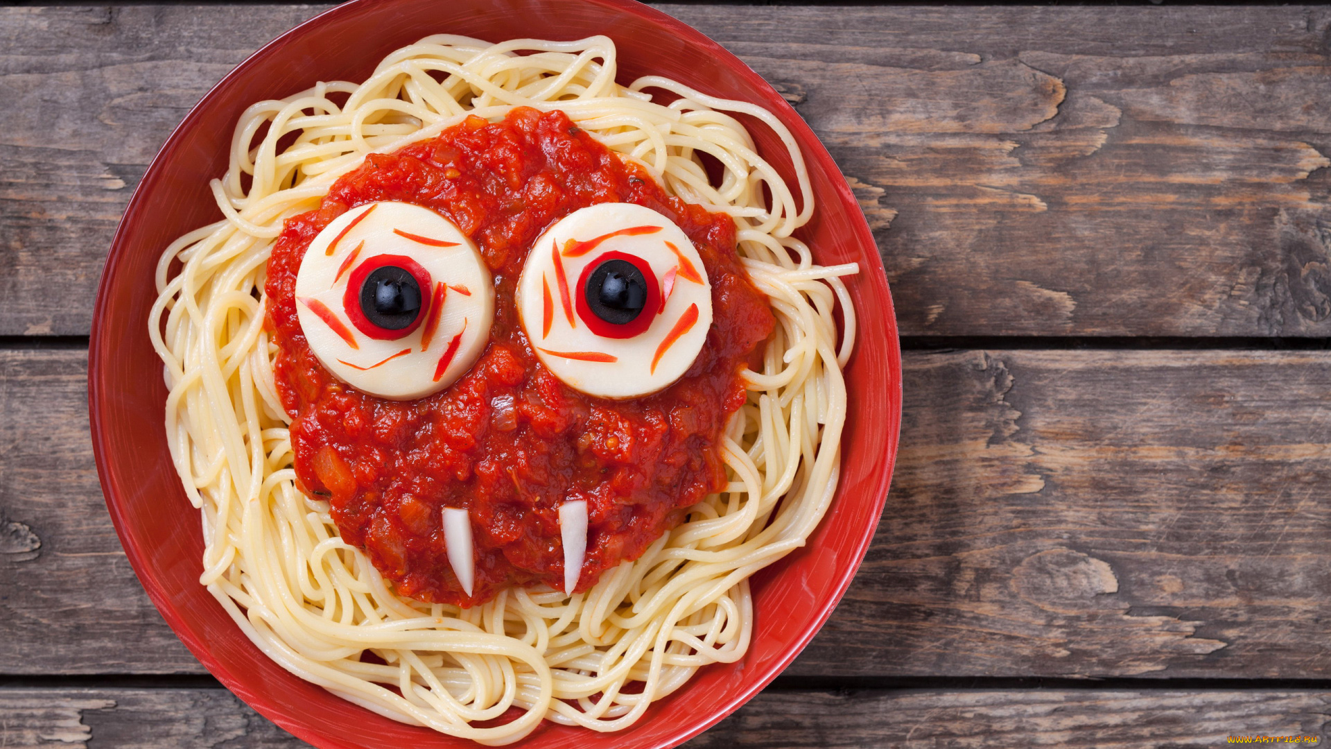 еда, макаронные, блюда, спагетти, забавное, маслины, соус, блюдо