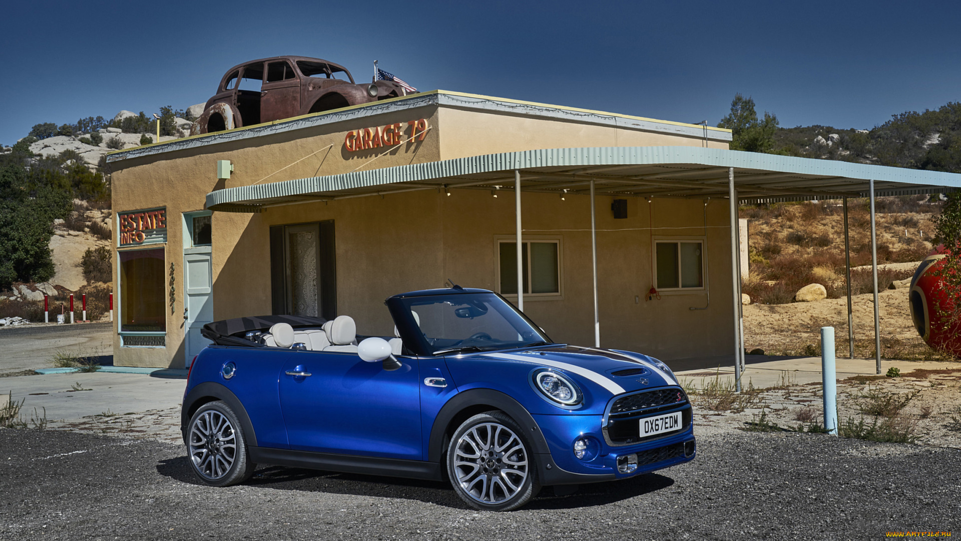 mini, cabrio, 2019, автомобили, mini, cabrio, blue, 2019