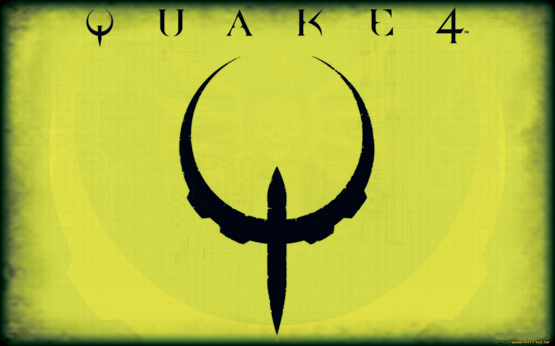 видео, игры, quake, 4, название, эмблема, знак