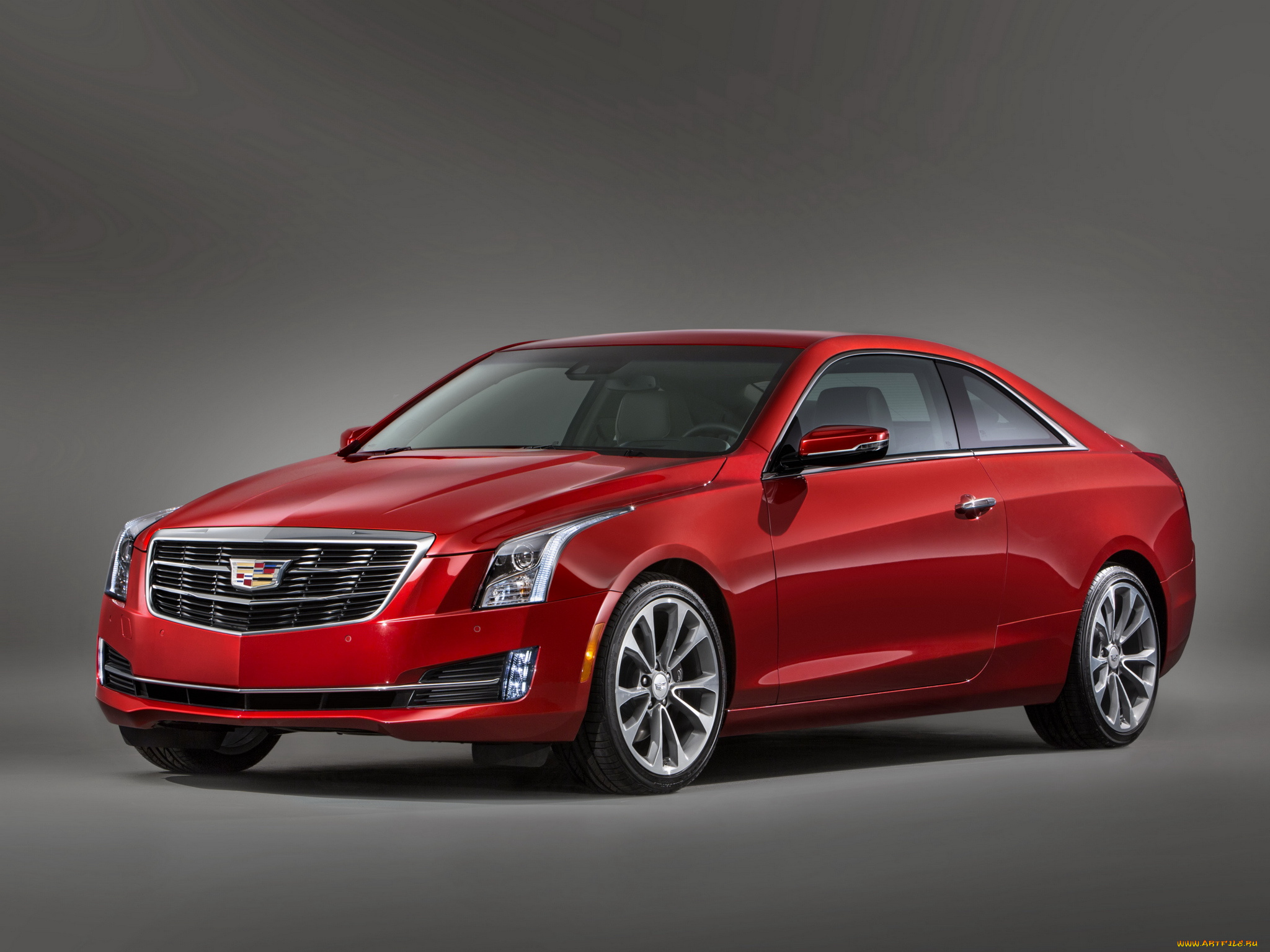 автомобили, cadillac, ats, coupe, 2014г, красный