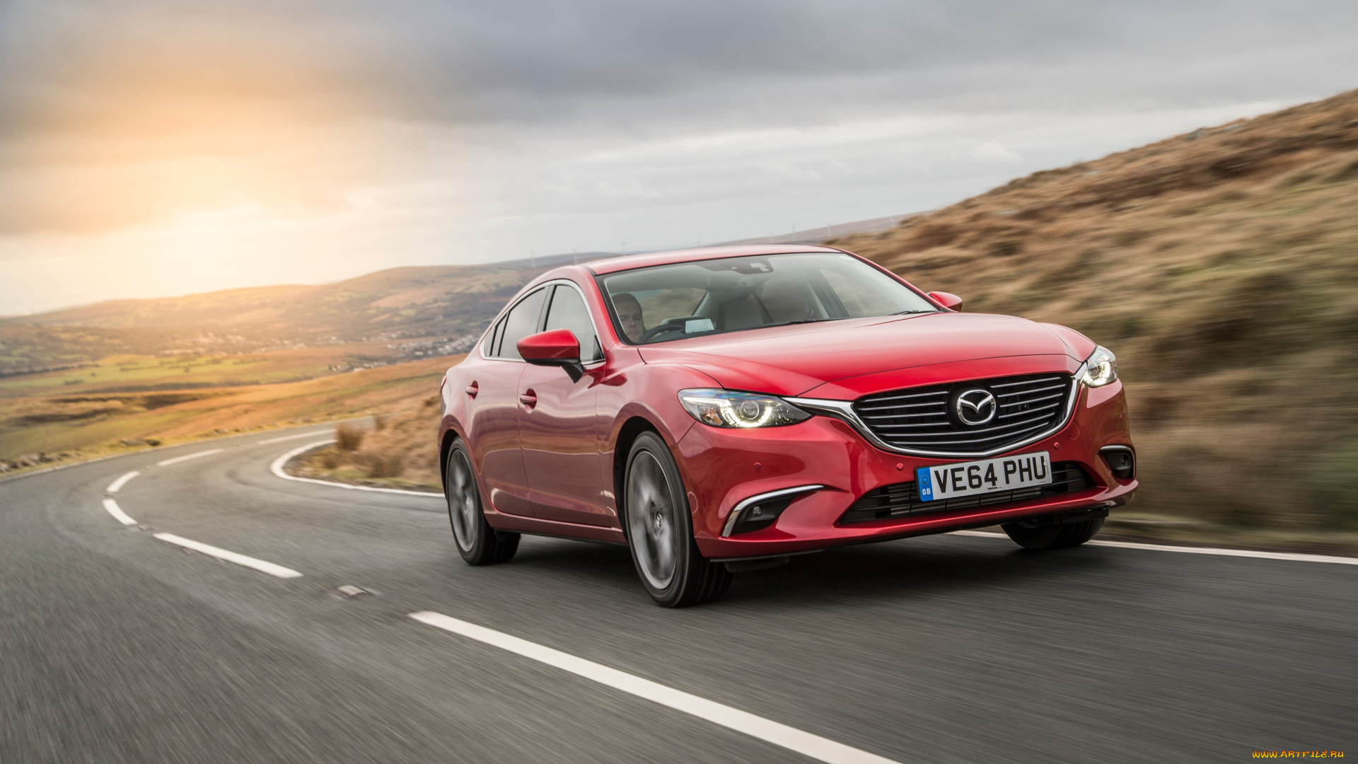 автомобили, mazda, красный, sedan, mazda6, 2015г, gj, uk-spec