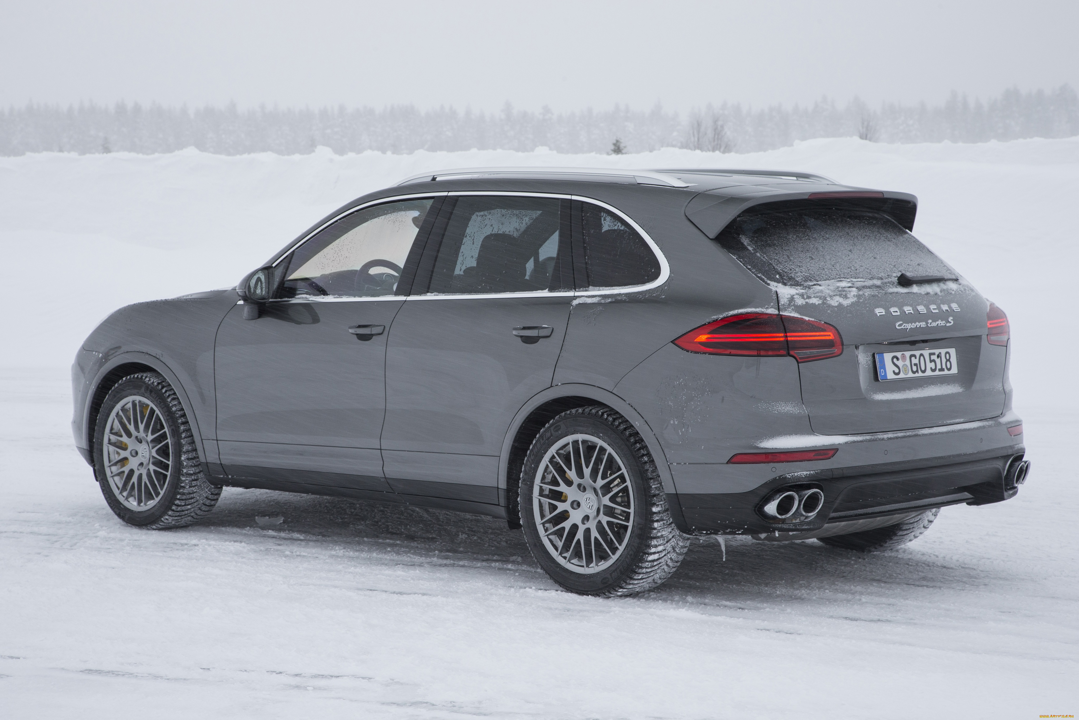 автомобили, porsche, серый, 2015г, 958, cayenne, turbo, s