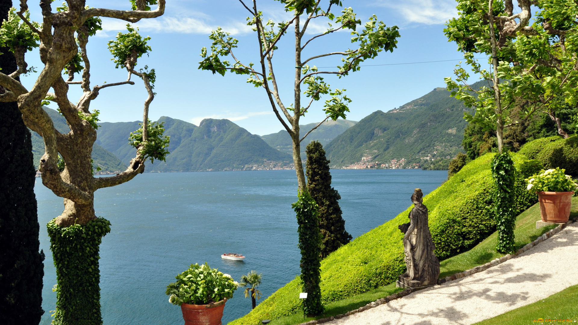 природа, побережье, lake, como