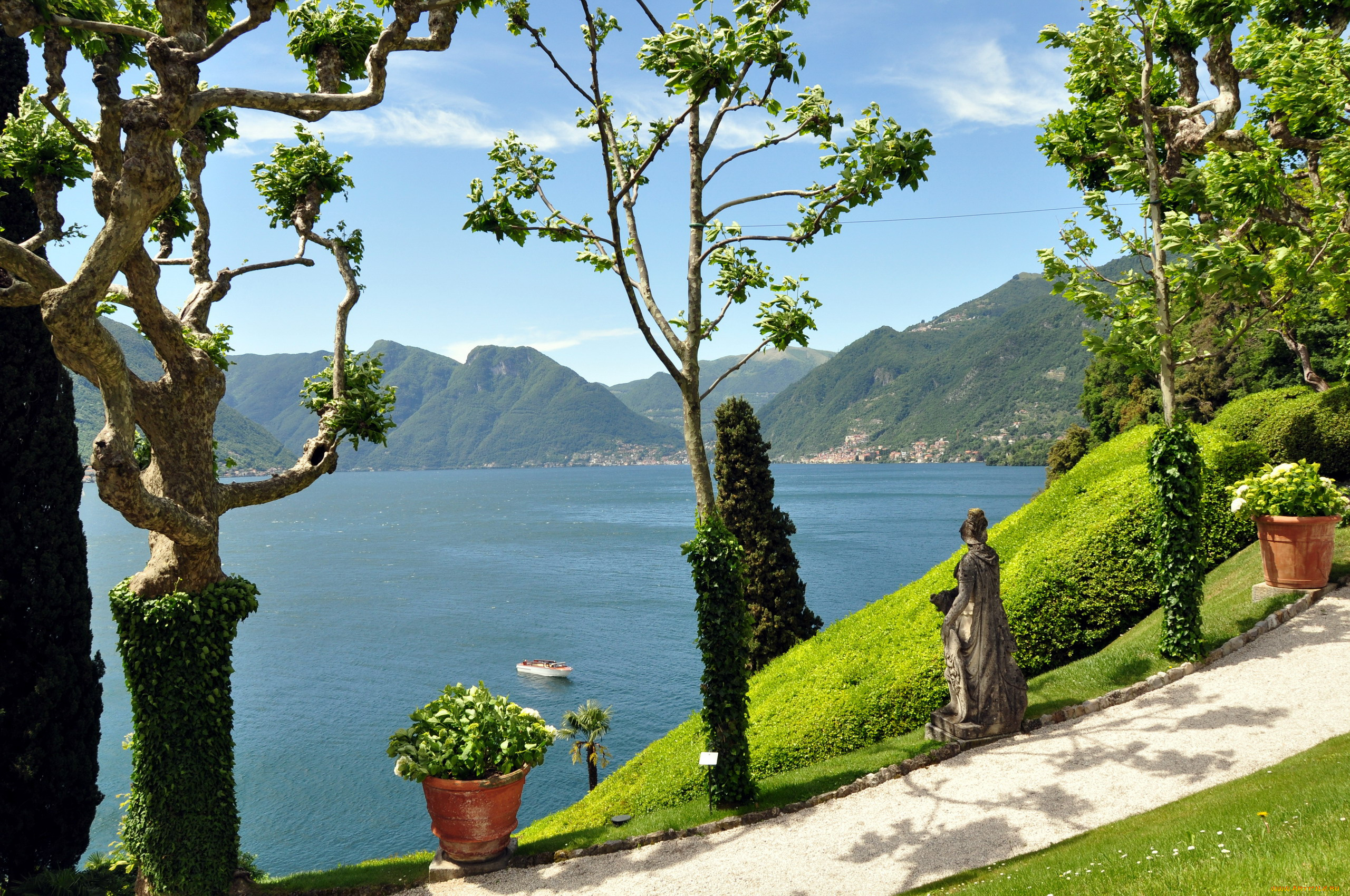 природа, побережье, lake, como