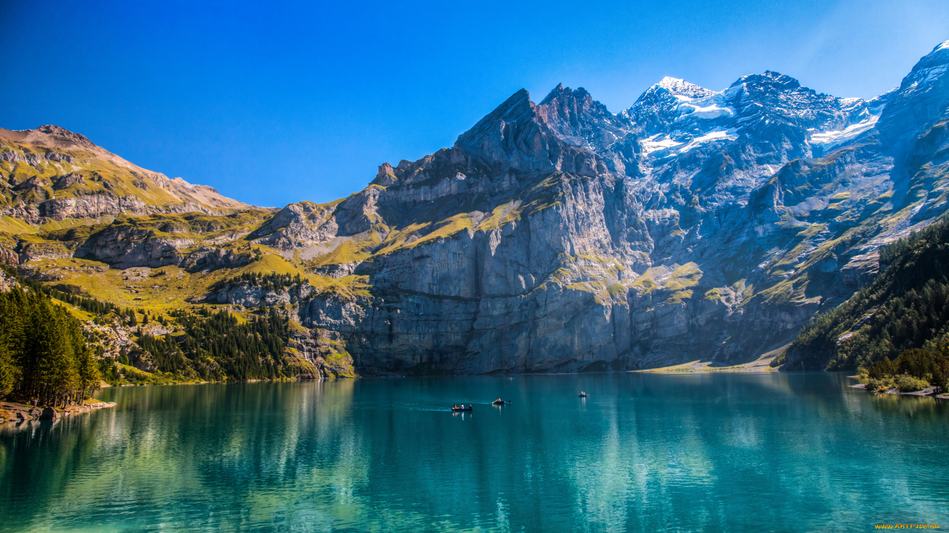 природа, реки, озера, альпы, горы, озеро, швейцария