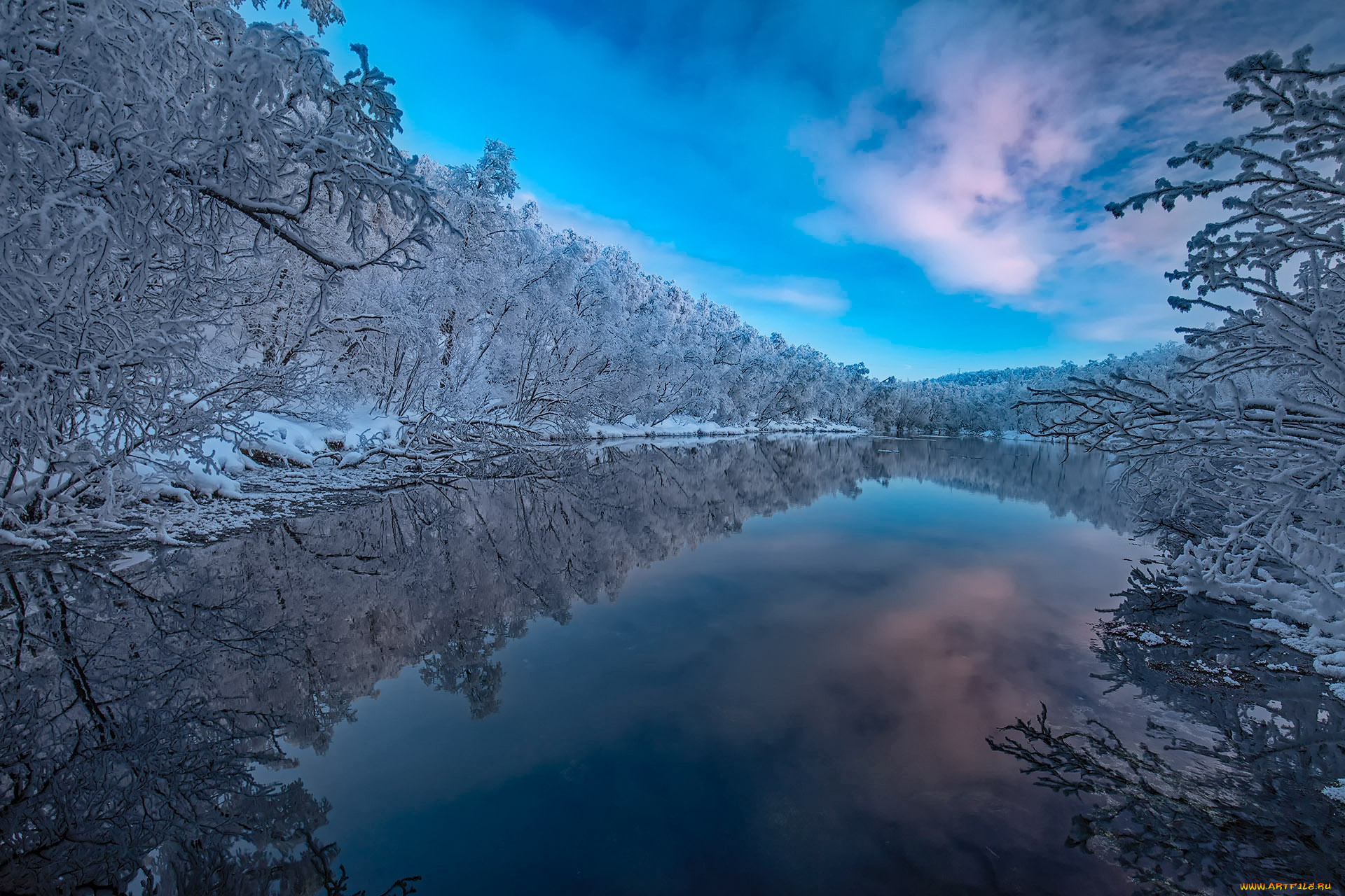 природа, реки, озера, река, отражение, деревья, lapland, лес, зима, finland, финляндия