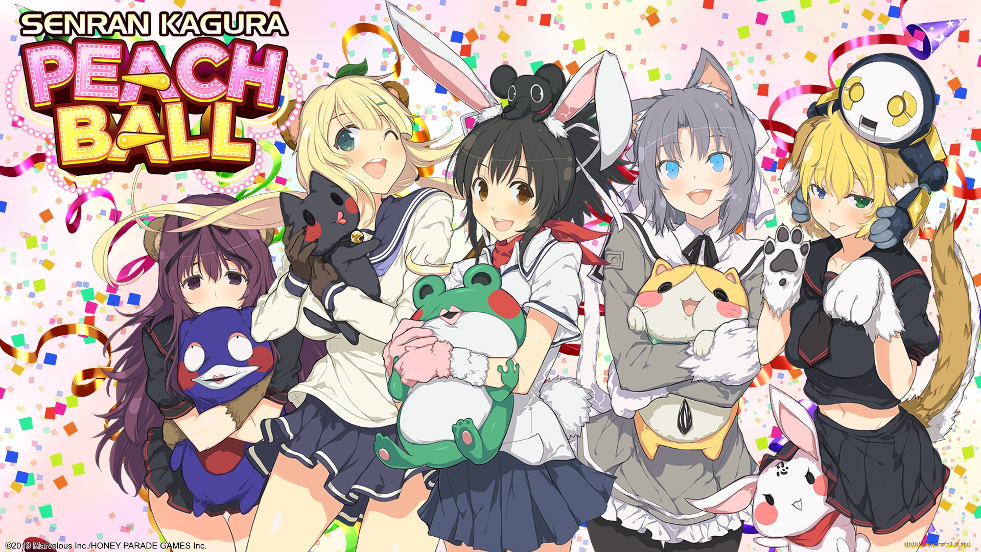 аниме, senran, kagura, senran, kagura, peach, ball