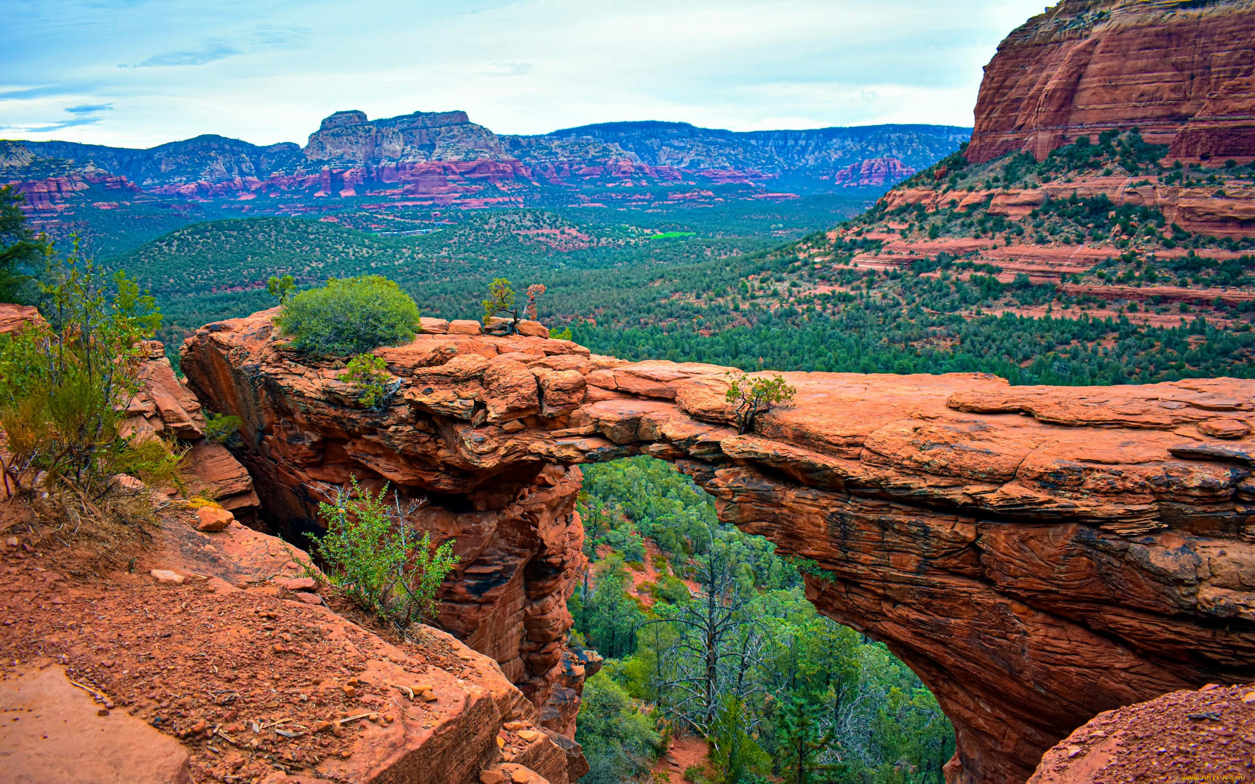 devil`s, bridge, sedona, arizona, природа, горы, devil's, bridge