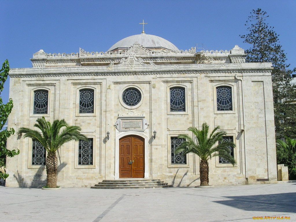 crete, heraklion, города, здания, дома