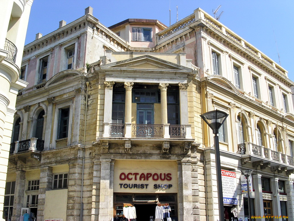 crete, heraklion, города, здания, дома