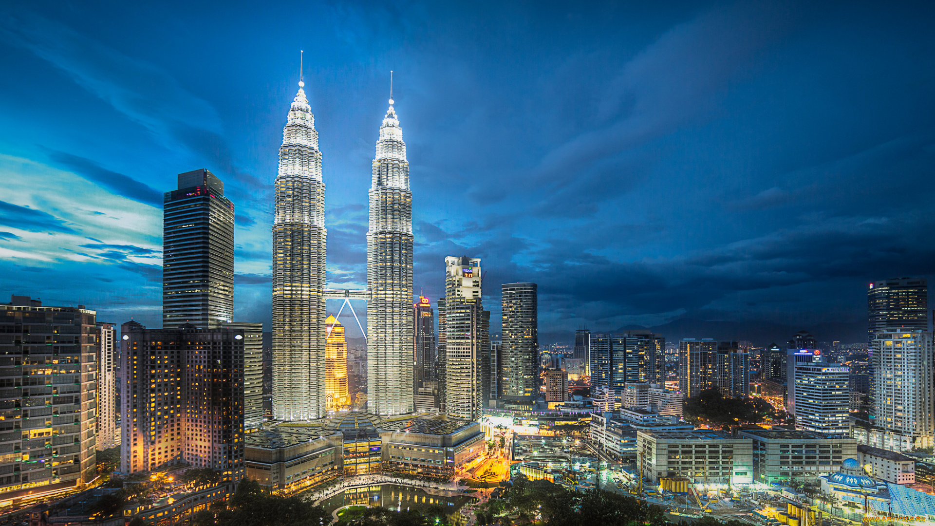 kuala, lumpur, malaysia, города, куала-лумпур, , малайзия, тучи, огни, ночь, город, небоскребы