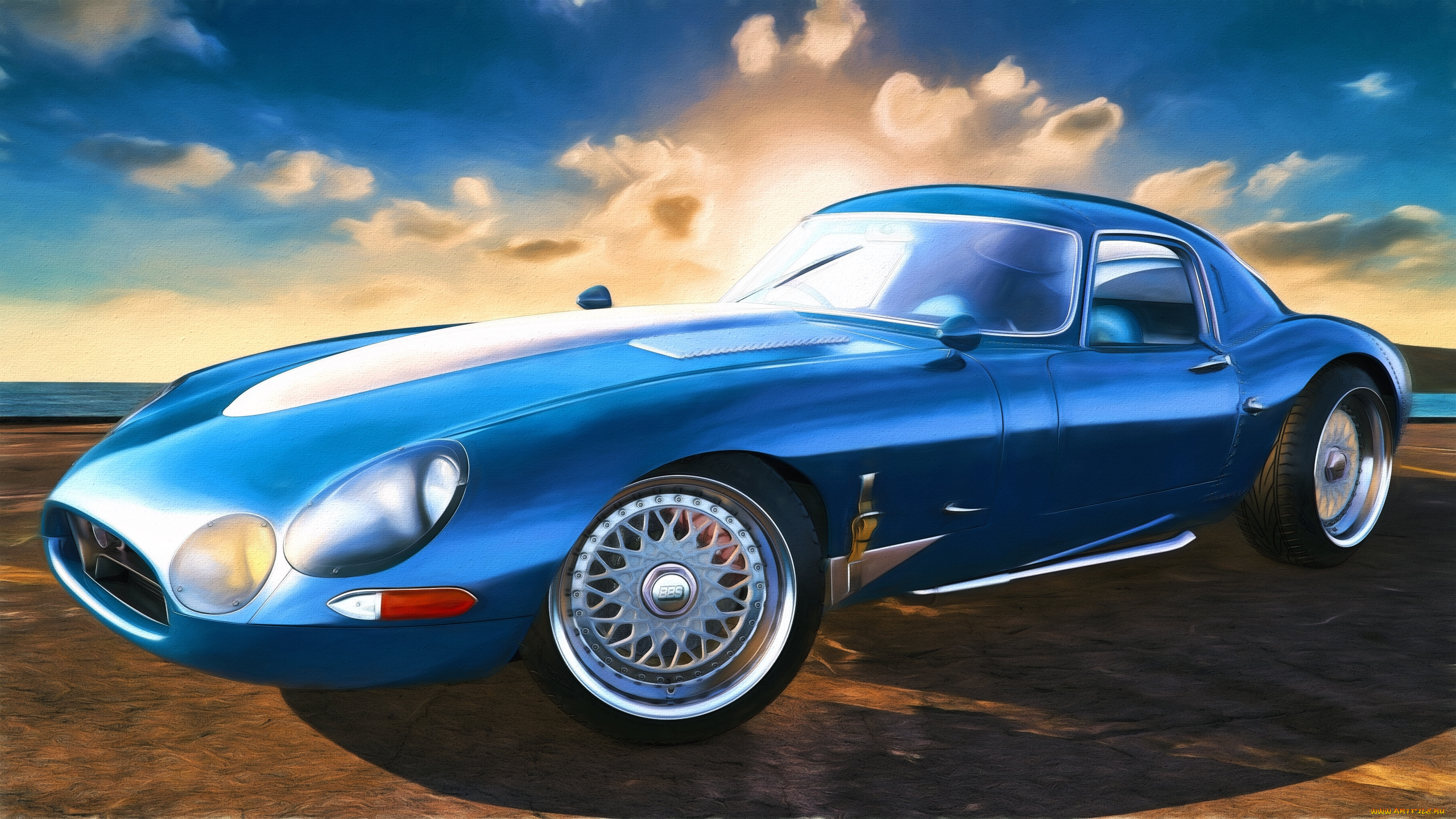автомобили, рисованные, jaguar, 1963г