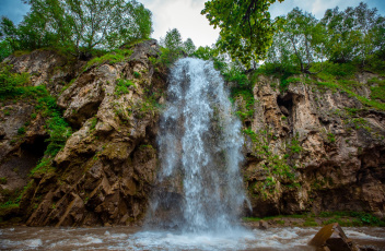 Картинка водопад природа водопады кавказ карачаево-Черкесия