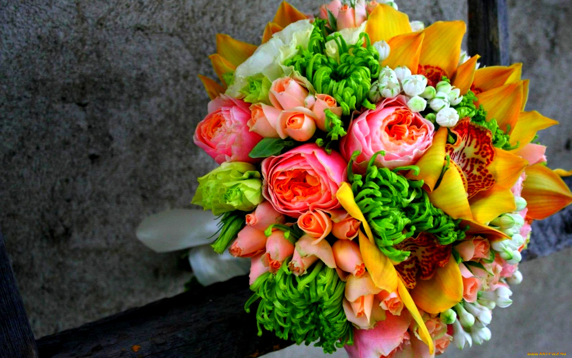 цветы, букеты, композиции, хризантемы, орхидеи, розы