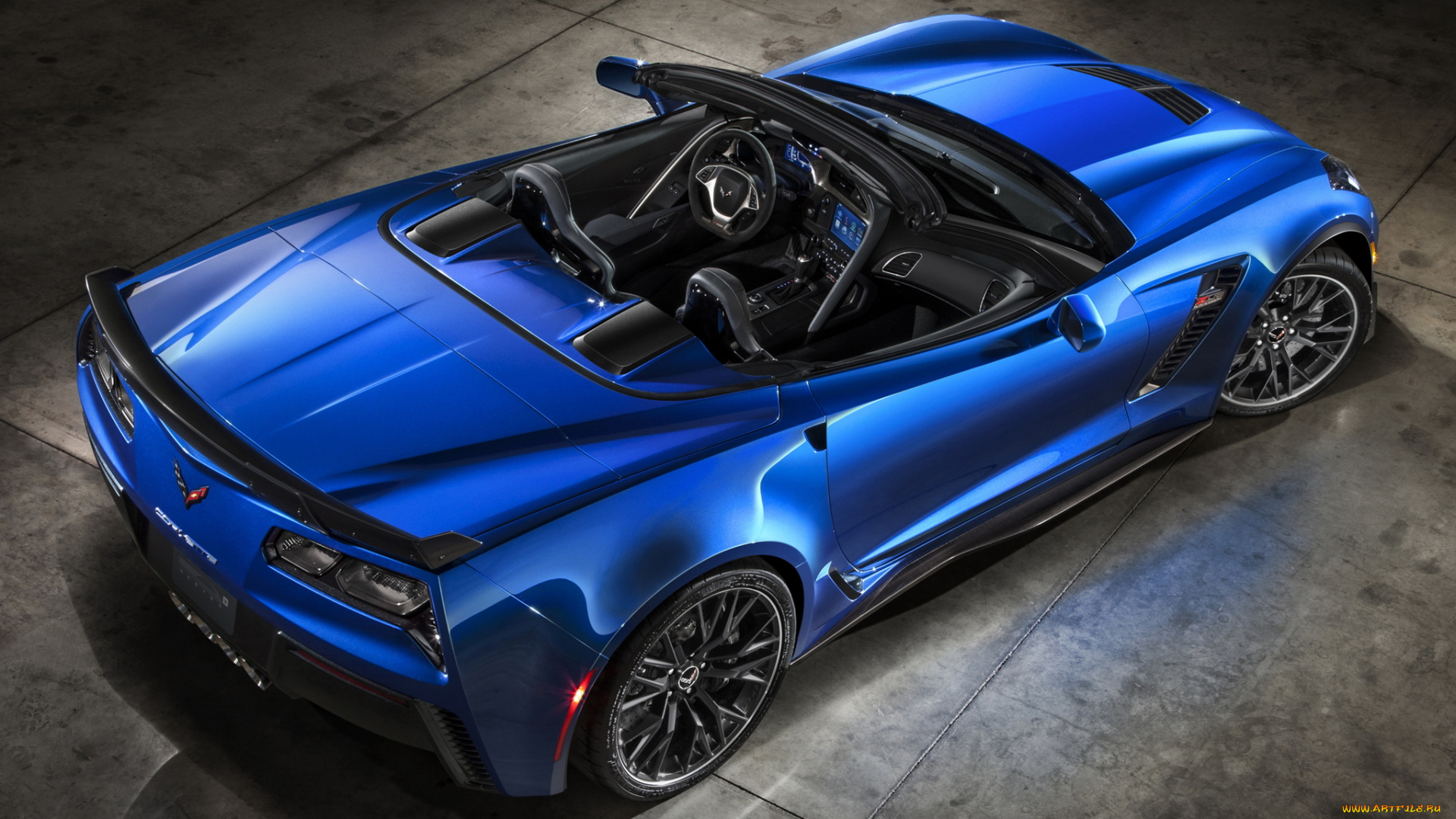автомобили, corvette, 2015, z06, convertible, с7, синий