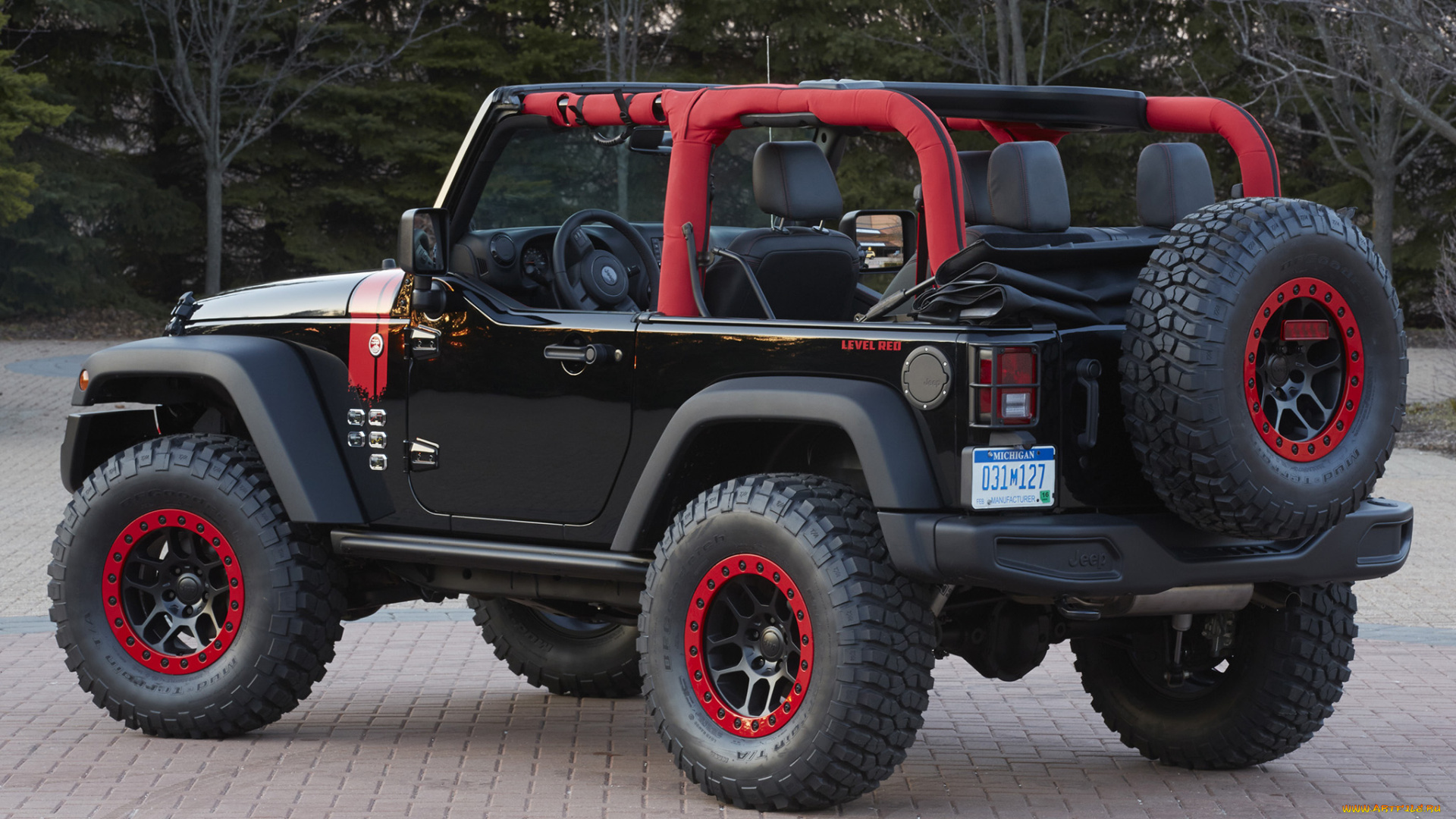 автомобили, jeep, темный, 2014, wrangler, jk, concept, level, red