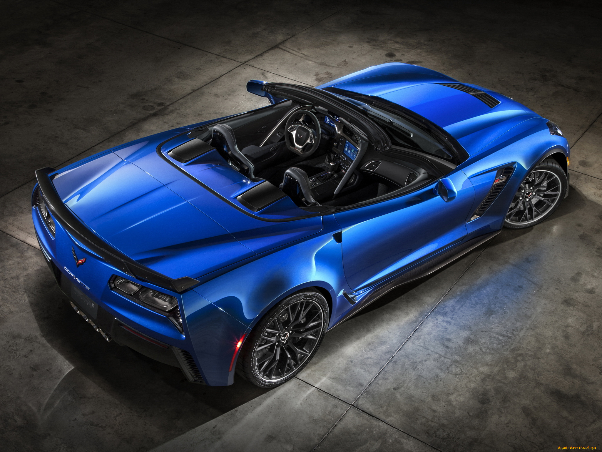 автомобили, corvette, 2015, z06, convertible, с7, синий