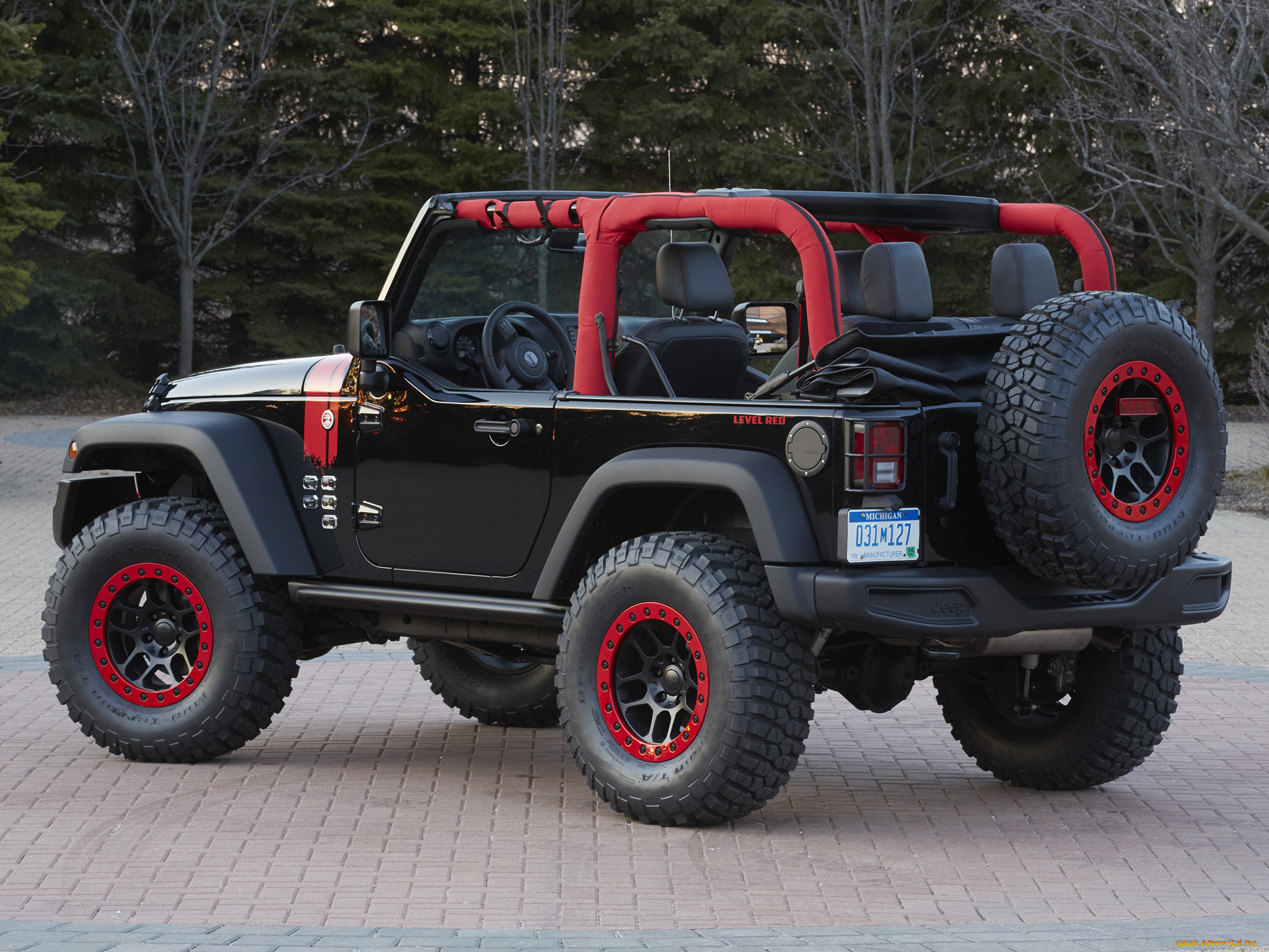 автомобили, jeep, темный, 2014, wrangler, jk, concept, level, red