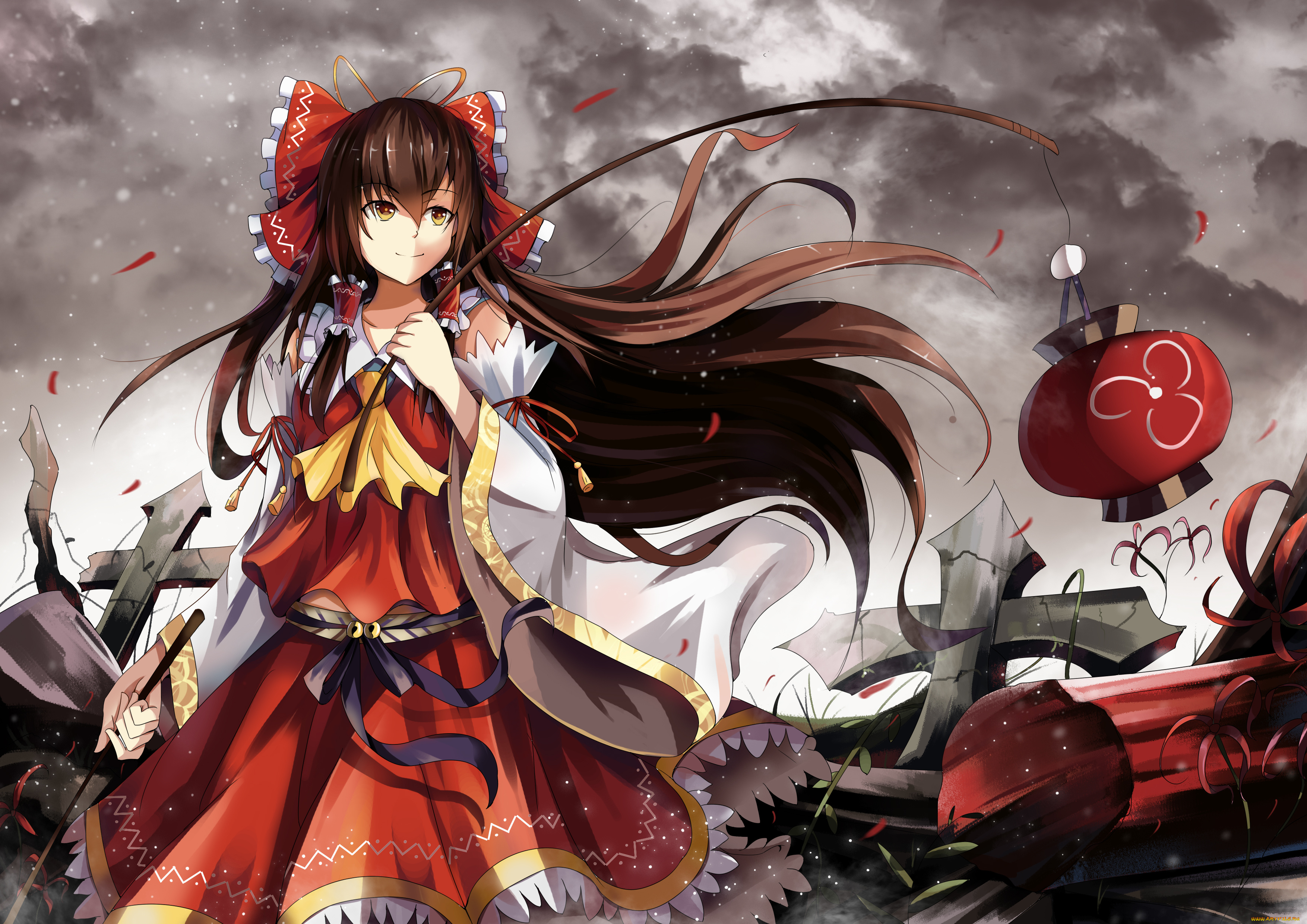 аниме, touhou, seiya, asakami, hakurei, reimu