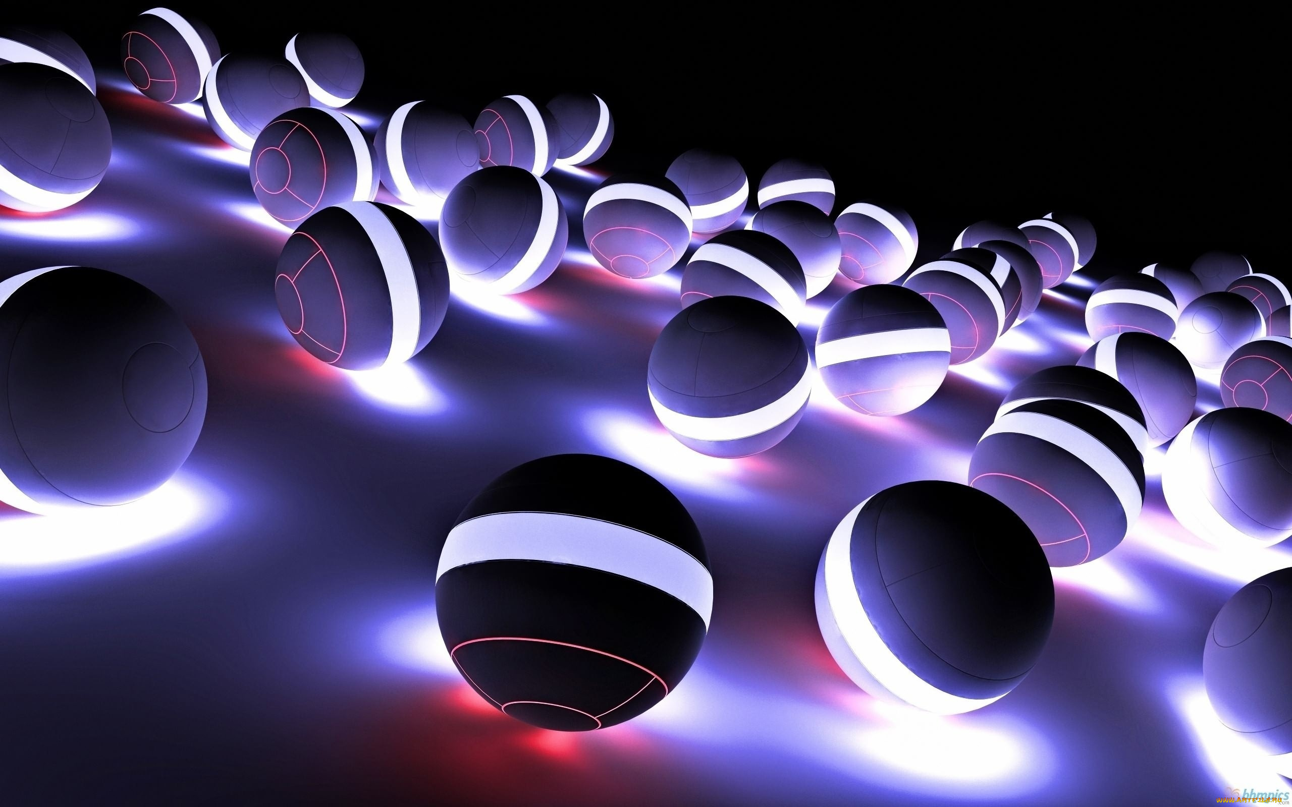 графика 3D шары свет graphics balls light скачать