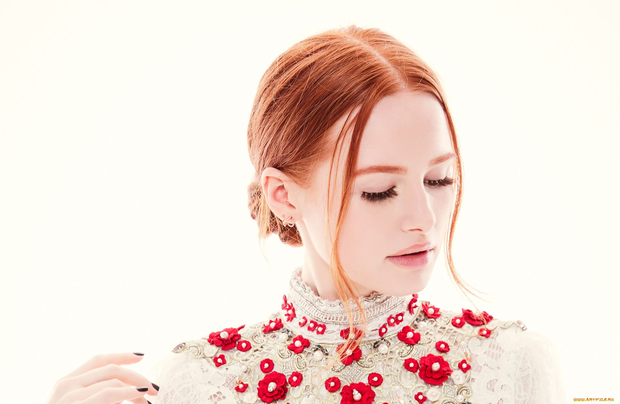 девушки, madelaine, petsch, блузка, лицо, рыжая