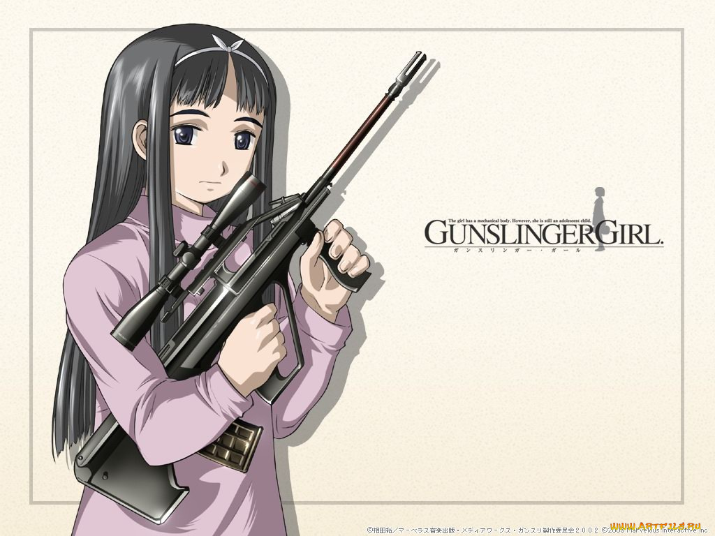 gun, slinger, girl, аниме