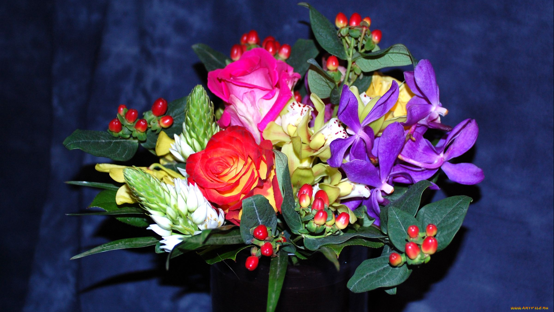 цветы, букеты, композиции, орхидеи, розы
