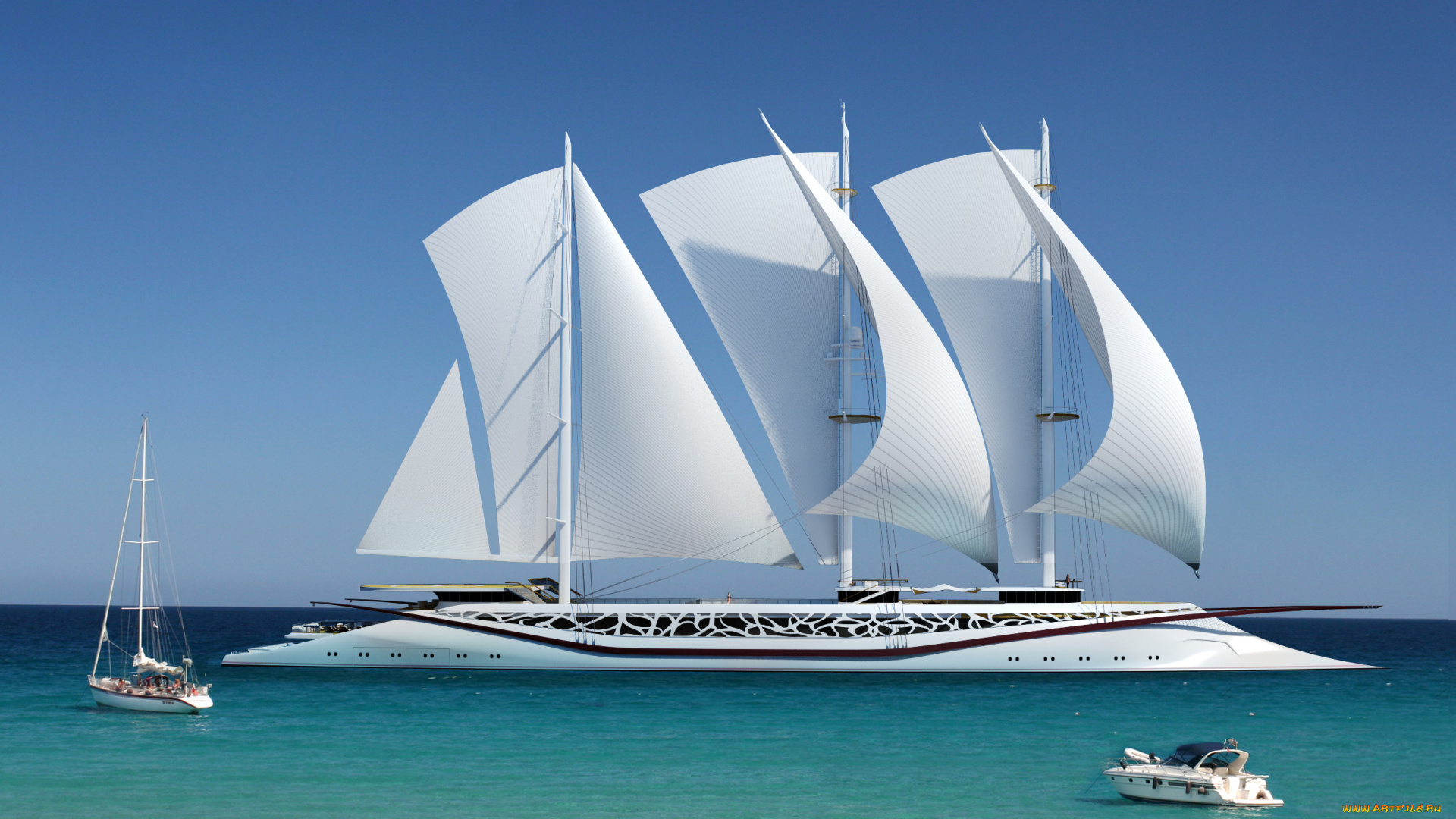 phoenicia, sailing, yacht, concept, by, igor, lobanov, корабли, Яхты, яхта, финикия