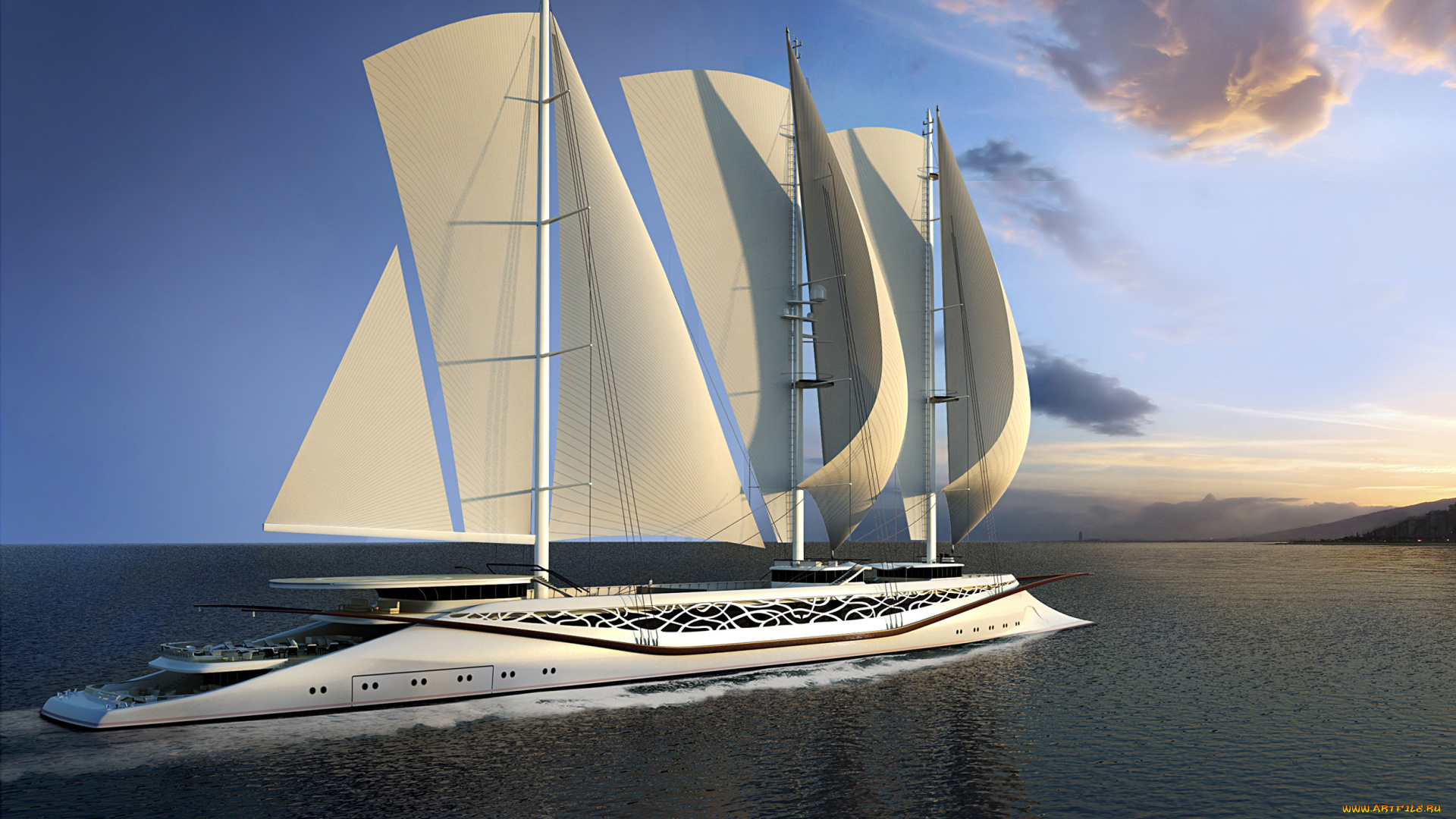 phoenicia, sailing, yacht, concept, by, igor, lobanov, корабли, Яхты, яхта, финикия