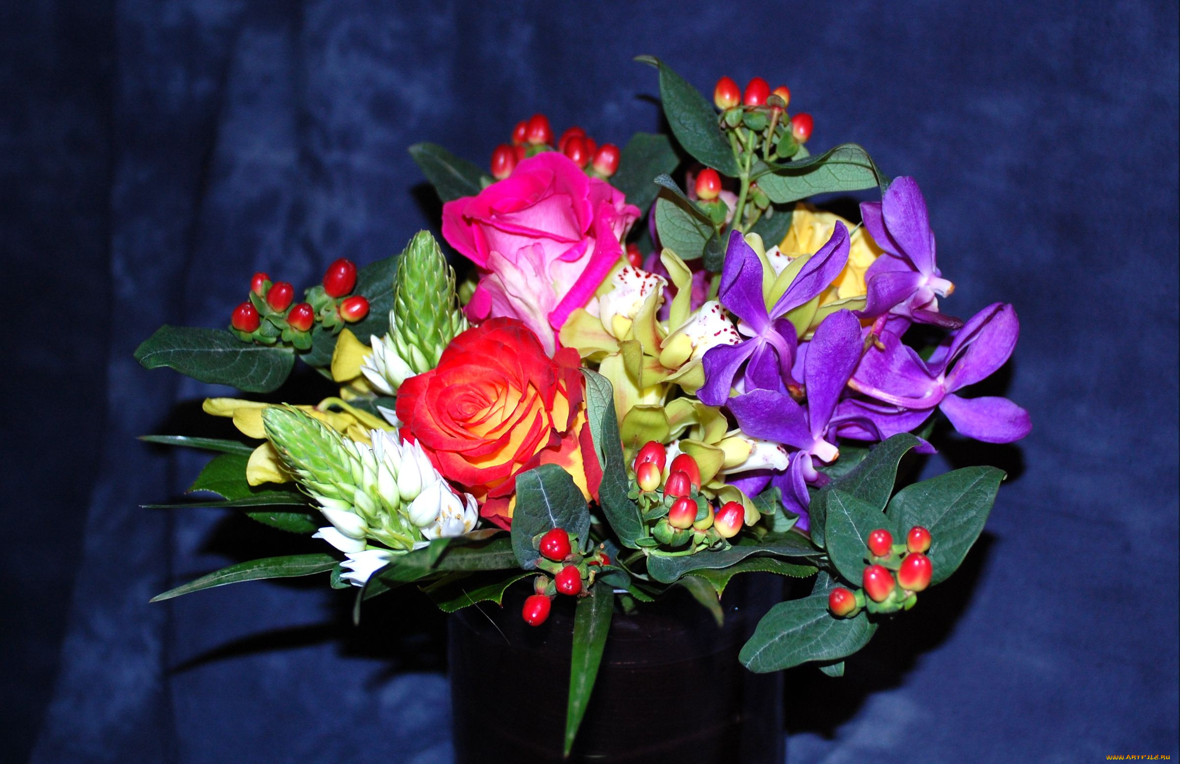 цветы, букеты, композиции, орхидеи, розы