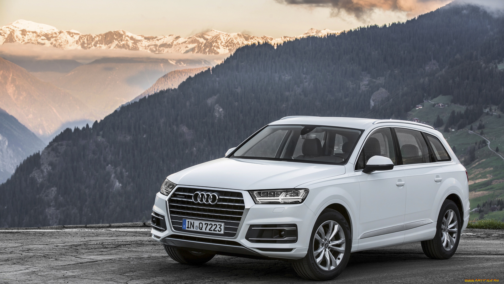 автомобили, audi, q7, 2015г, tdi, quattro, светлый