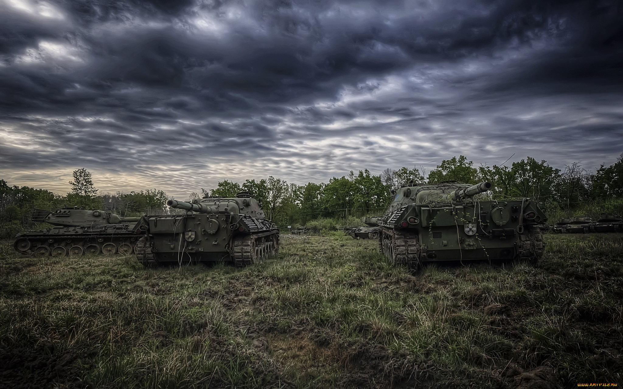 техника, военная, техника, танки, оружие, поле