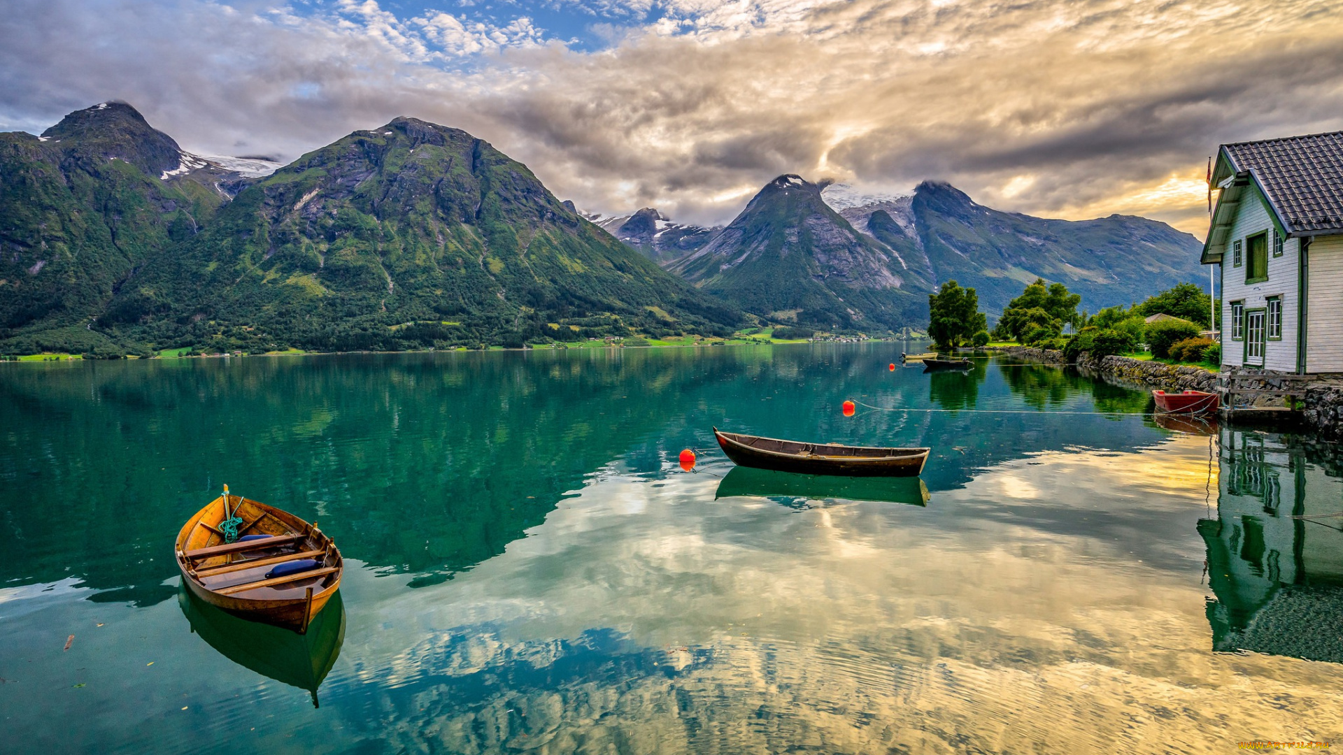корабли, лодки, , шлюпки, oppstrynsvatn, lake, norway, норвегия, горы, hjelledalen, озеро