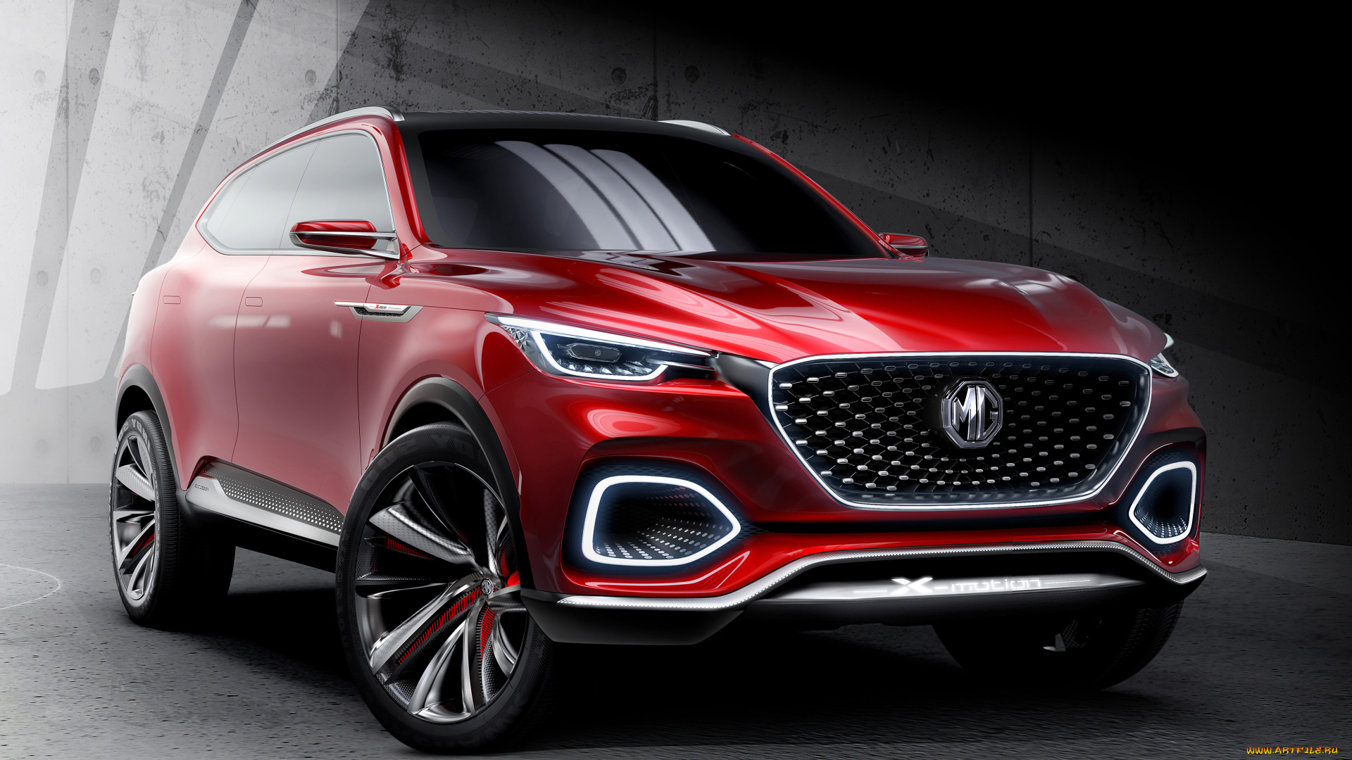 mg, x-motion, , , 2018, автомобили, mg, кроссовер, 2018, concept, suv, x-motion, концепт, красный