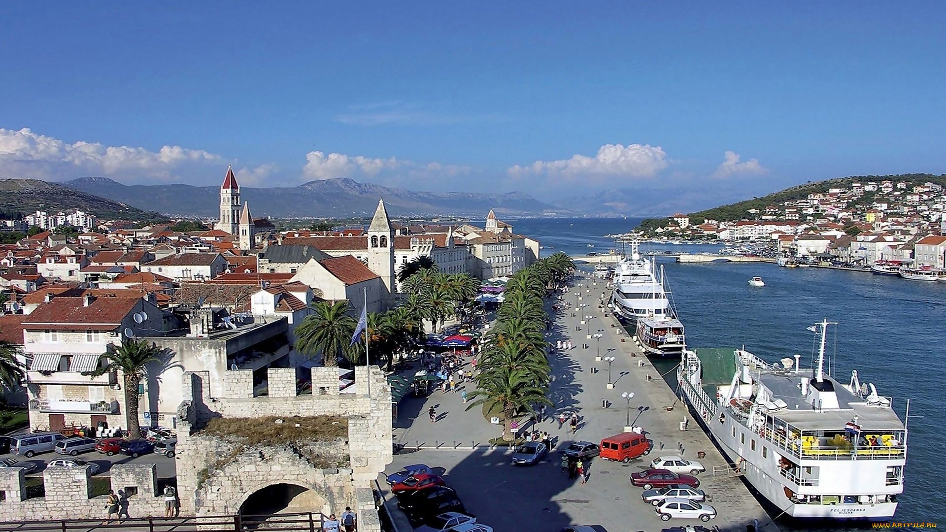 trogir, croatia, города, -, панорамы