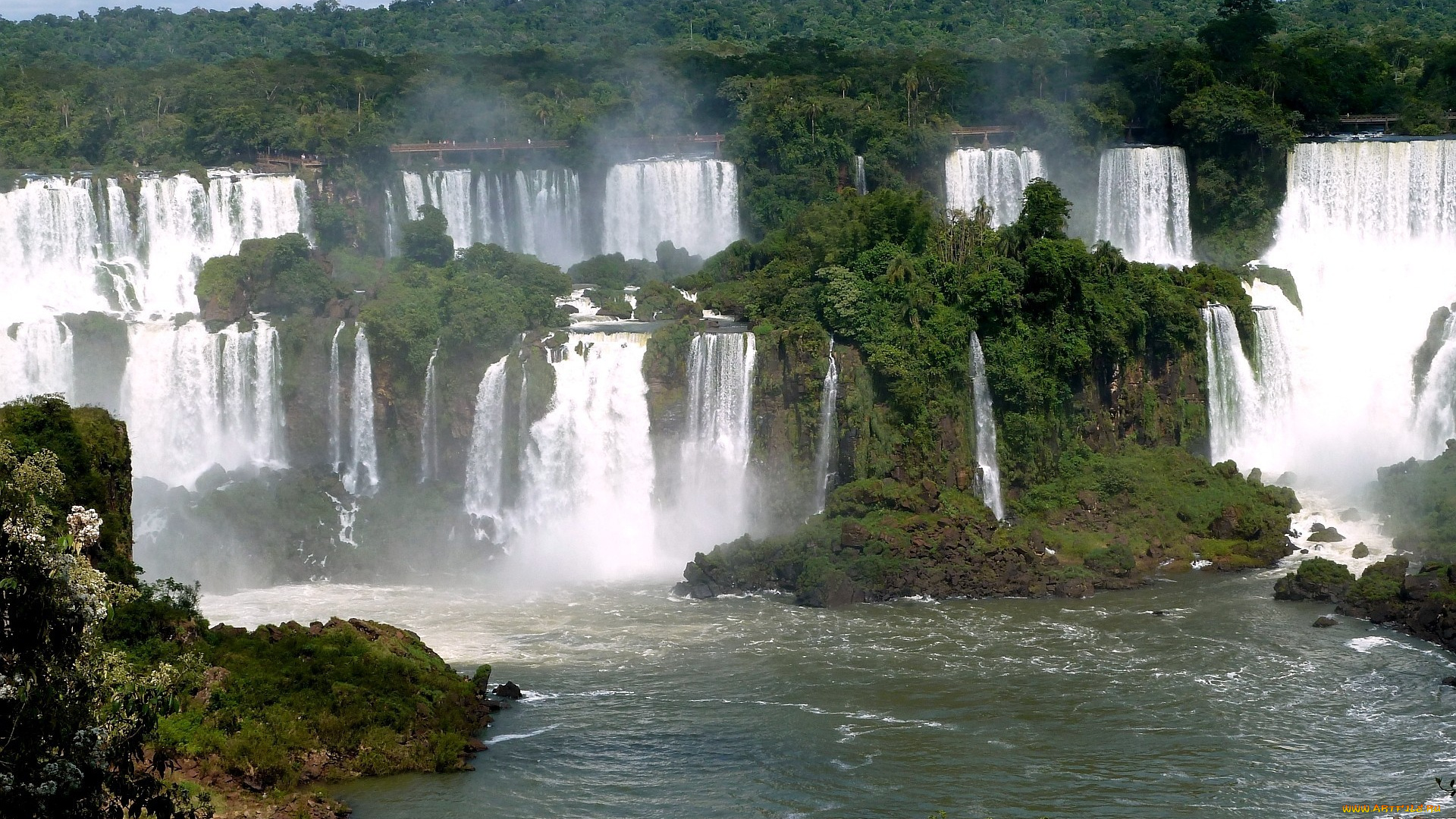 водопад, фос, ду, игуасу, бразилия, природа, водопады, каскад