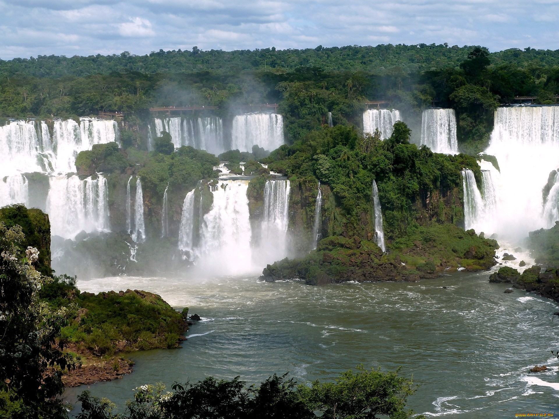водопад, фос, ду, игуасу, бразилия, природа, водопады, каскад