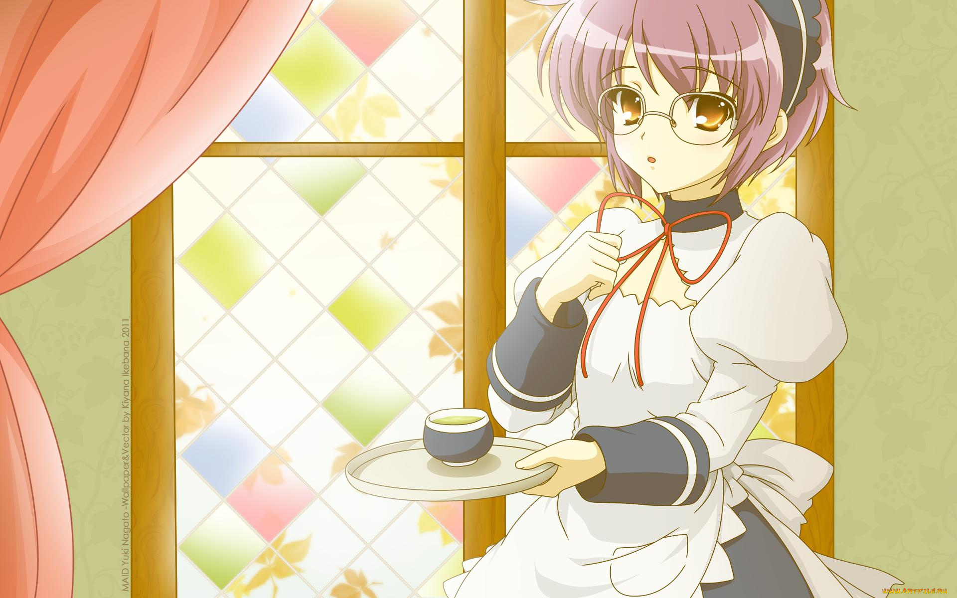 аниме, the, melancholy, of, haruhi, suzumiya, чай, чашка