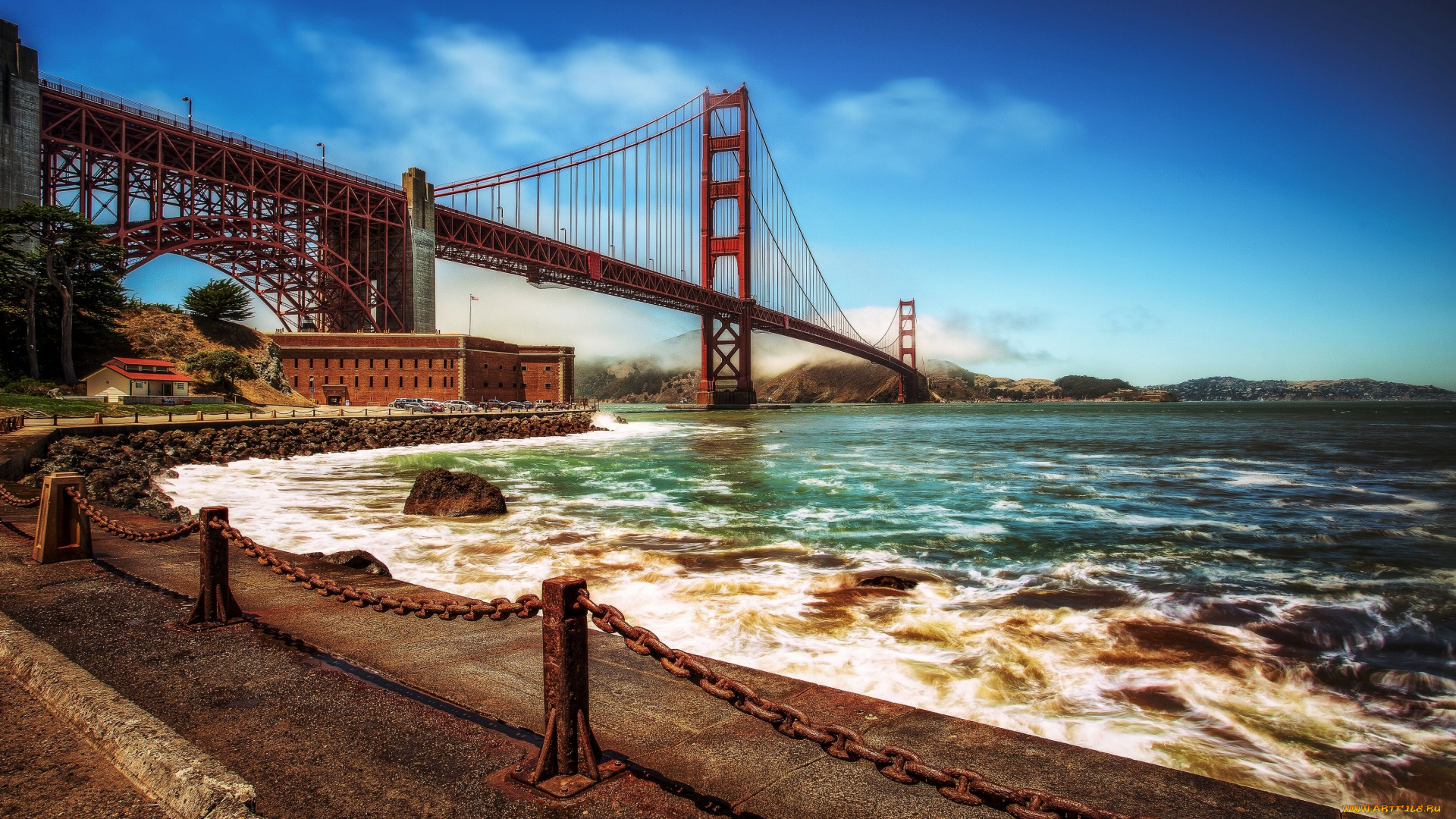 golden, gate, bridge, san, francisco, города, сан, франциско, сша, набережная, пролив, bay, мост, золотые, ворота