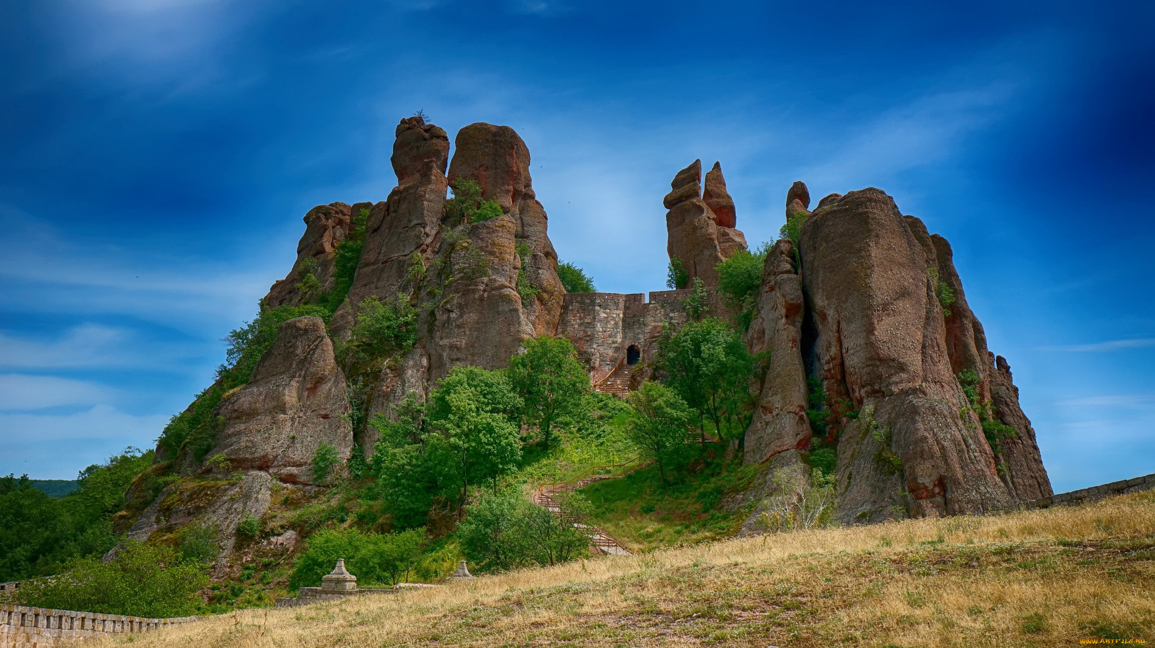 belograchik, rocks, города, исторические, архитектурные, памятники, поле, скалы, стена, лестница, крепость