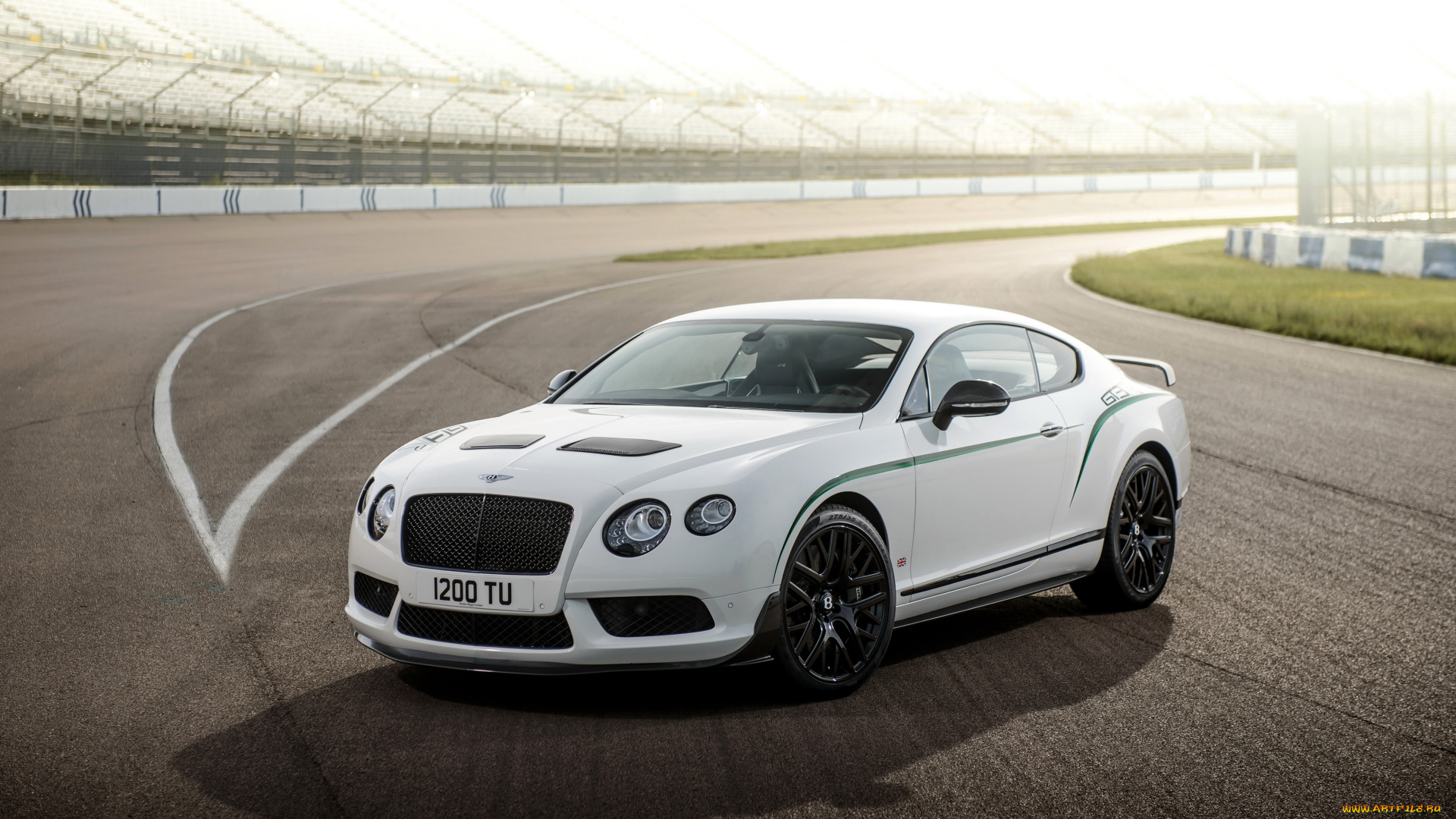 2014, bentley, continental, gt3-r, автомобили, bentley, дорога, белый, continental, закат