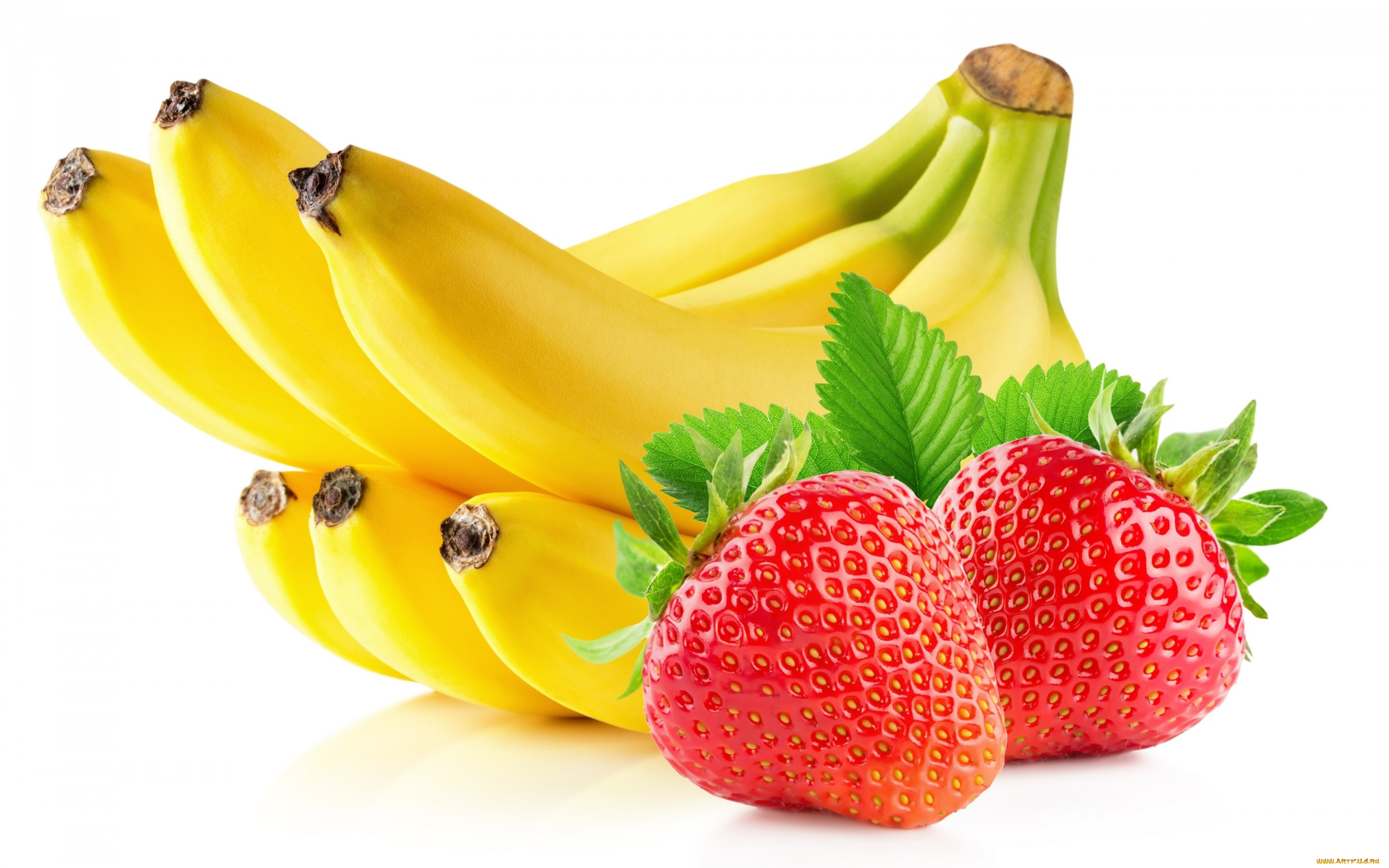 еда, фрукты, , ягоды, ягоды, клубника, бананы