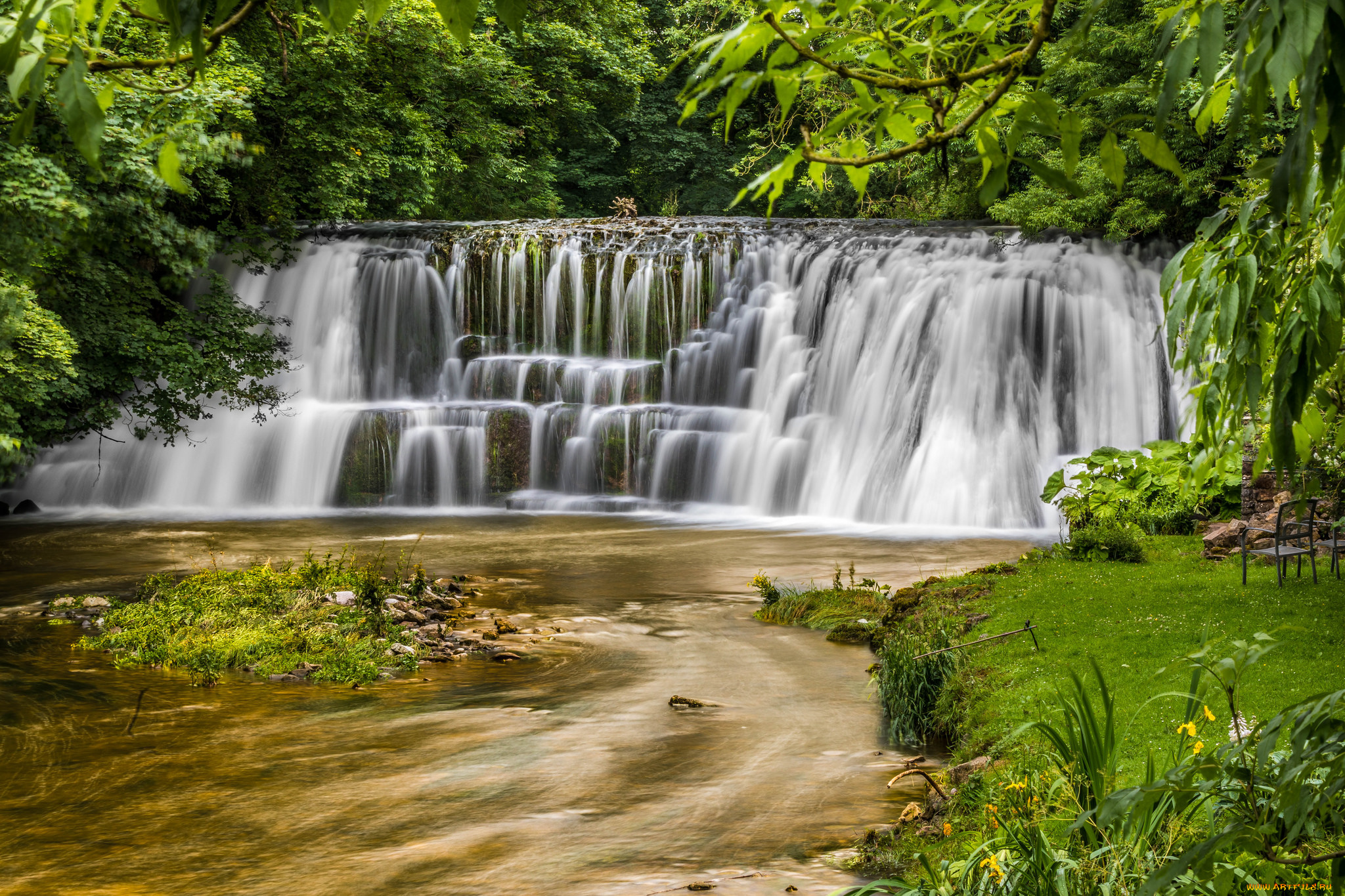 природа, водопады, водопад, камни, поток, река, вода, waterfall, rocks, stream, river, water