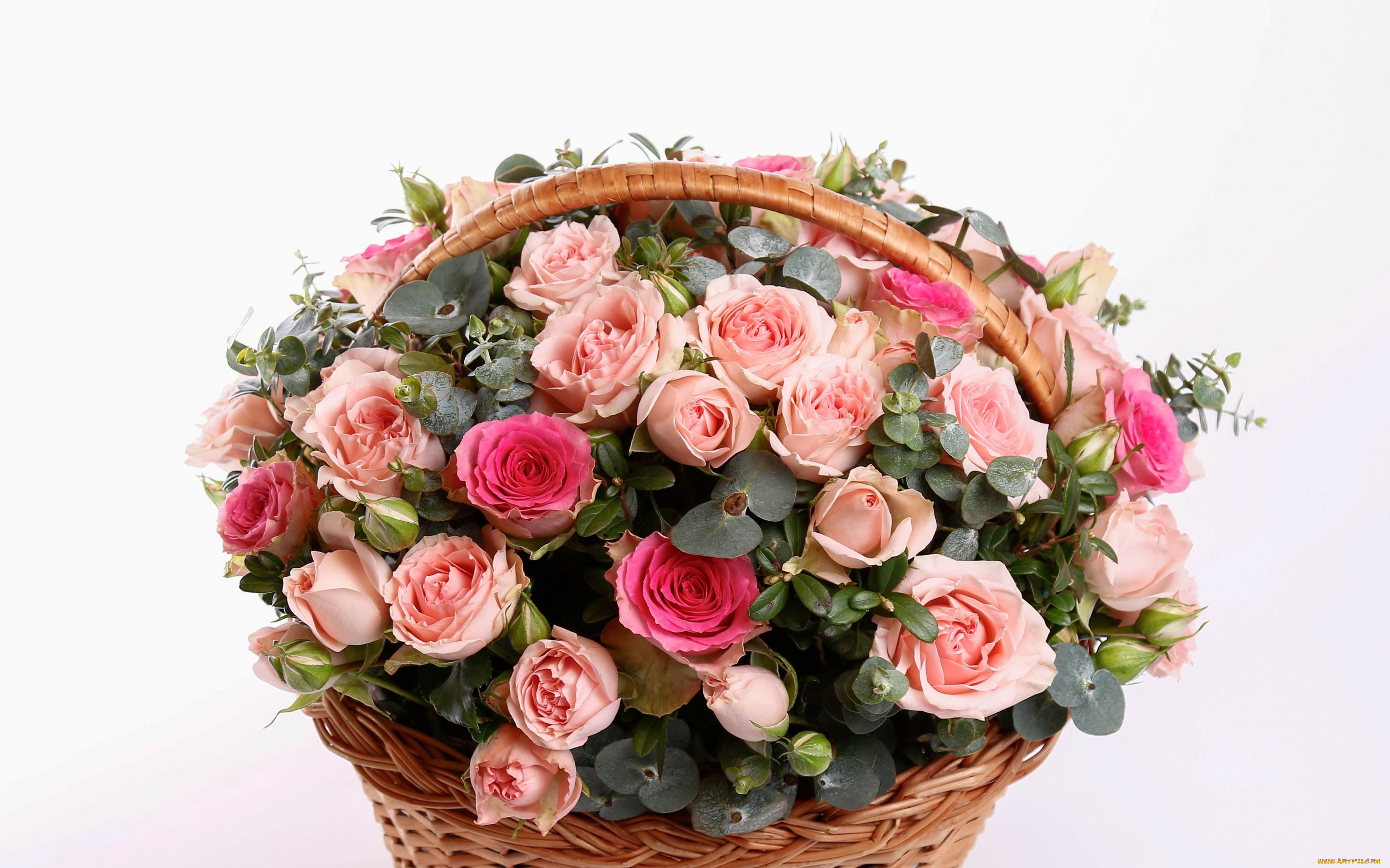 цветы, розы, корзина, шикарный, букет, basket