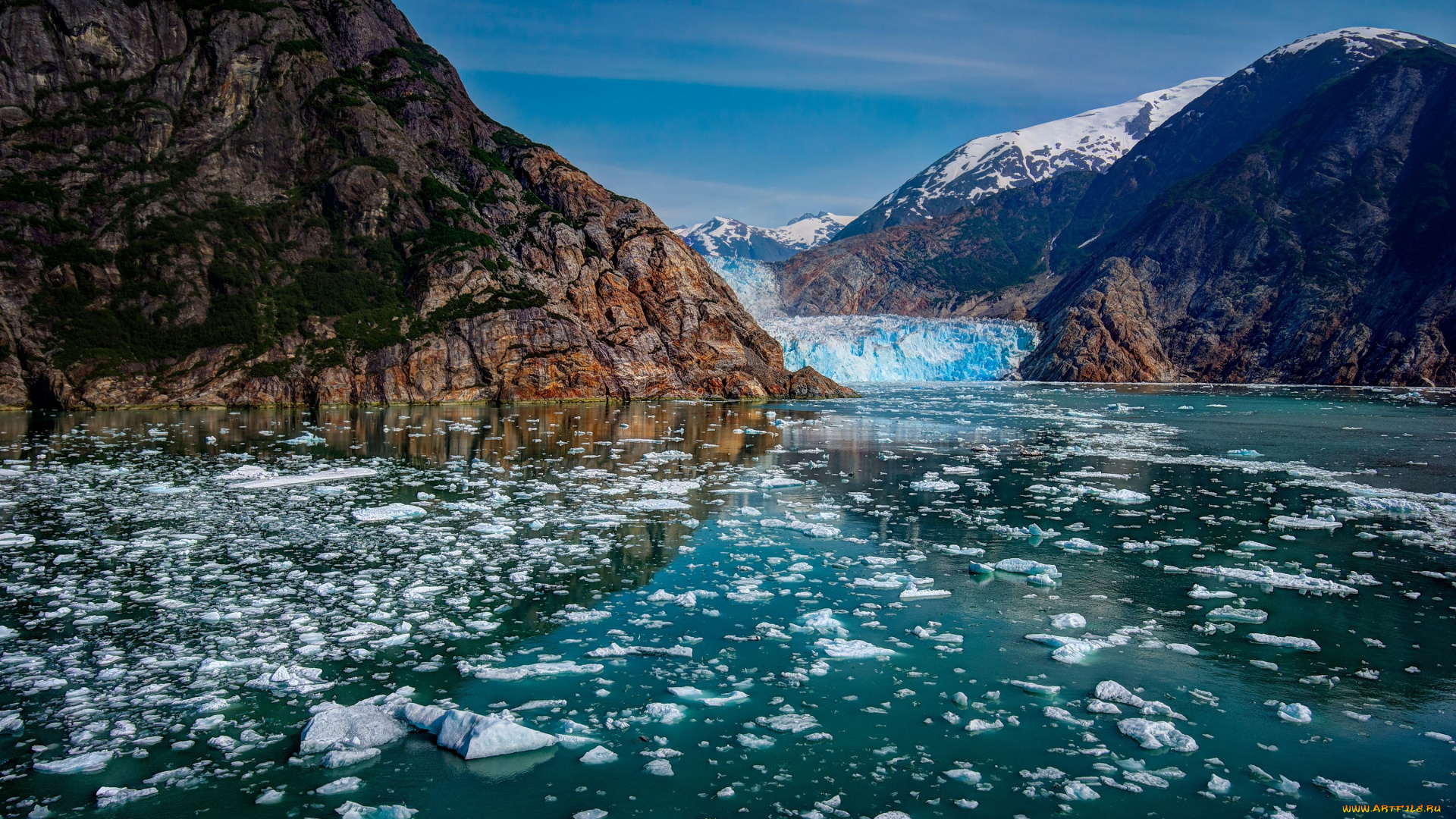 glacier, bay, national, park, alaska, природа, айсберги, ледники, ледник, глейшер, бей, горы, аляска, лёд