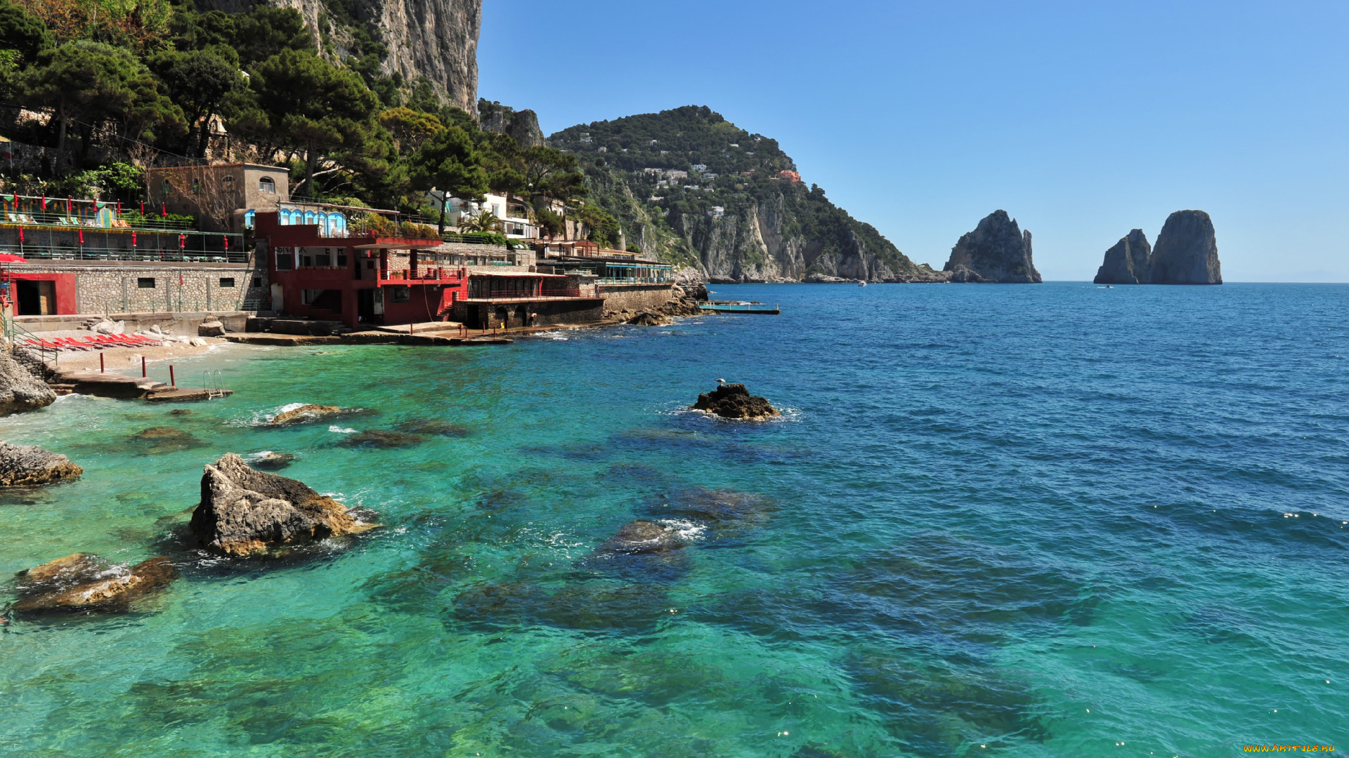 marina, piccola, capri, природа, побережье, моры, горы, скалы, набережная, остров, капри