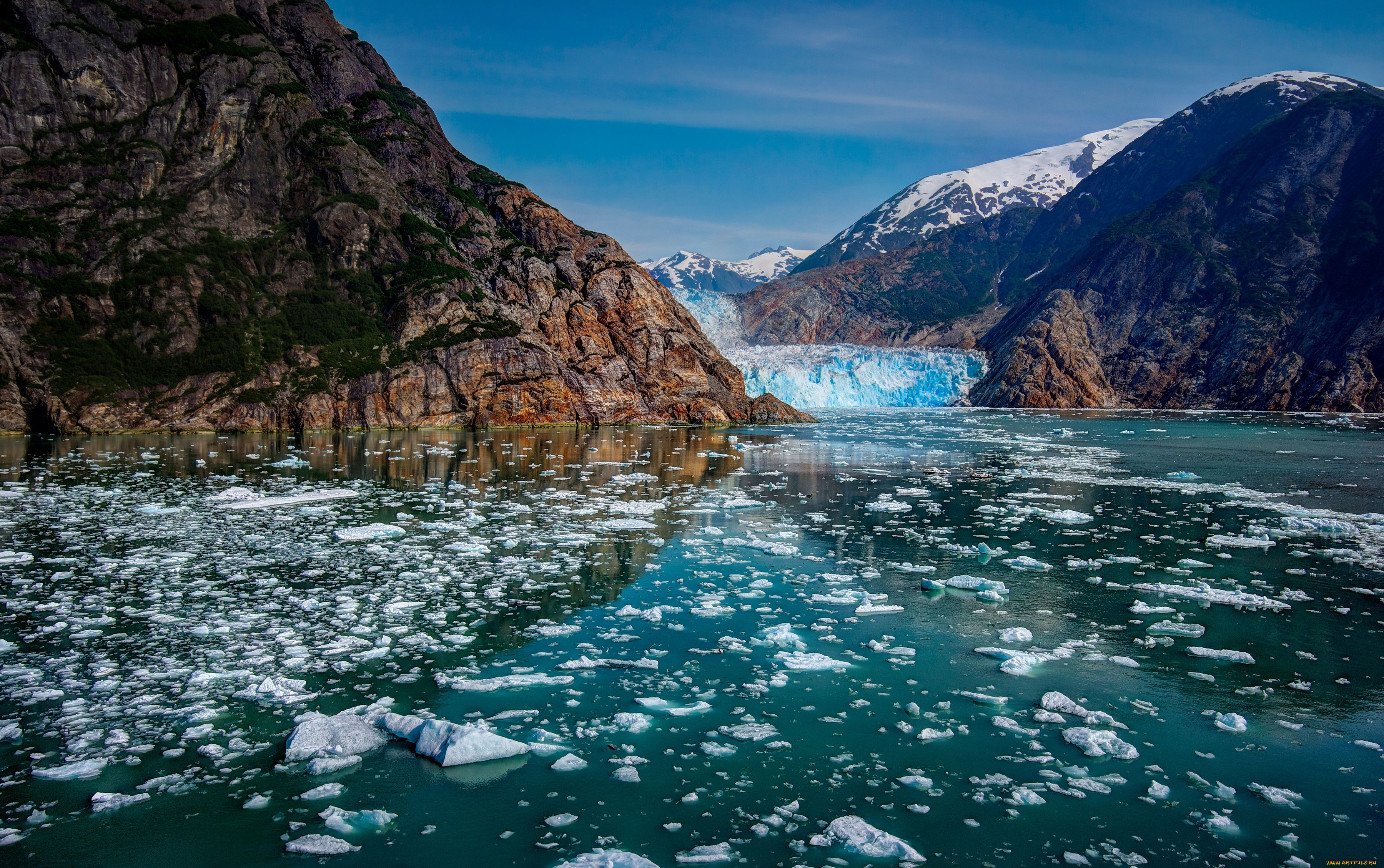 glacier, bay, national, park, alaska, природа, айсберги, ледники, ледник, глейшер, бей, горы, аляска, лёд